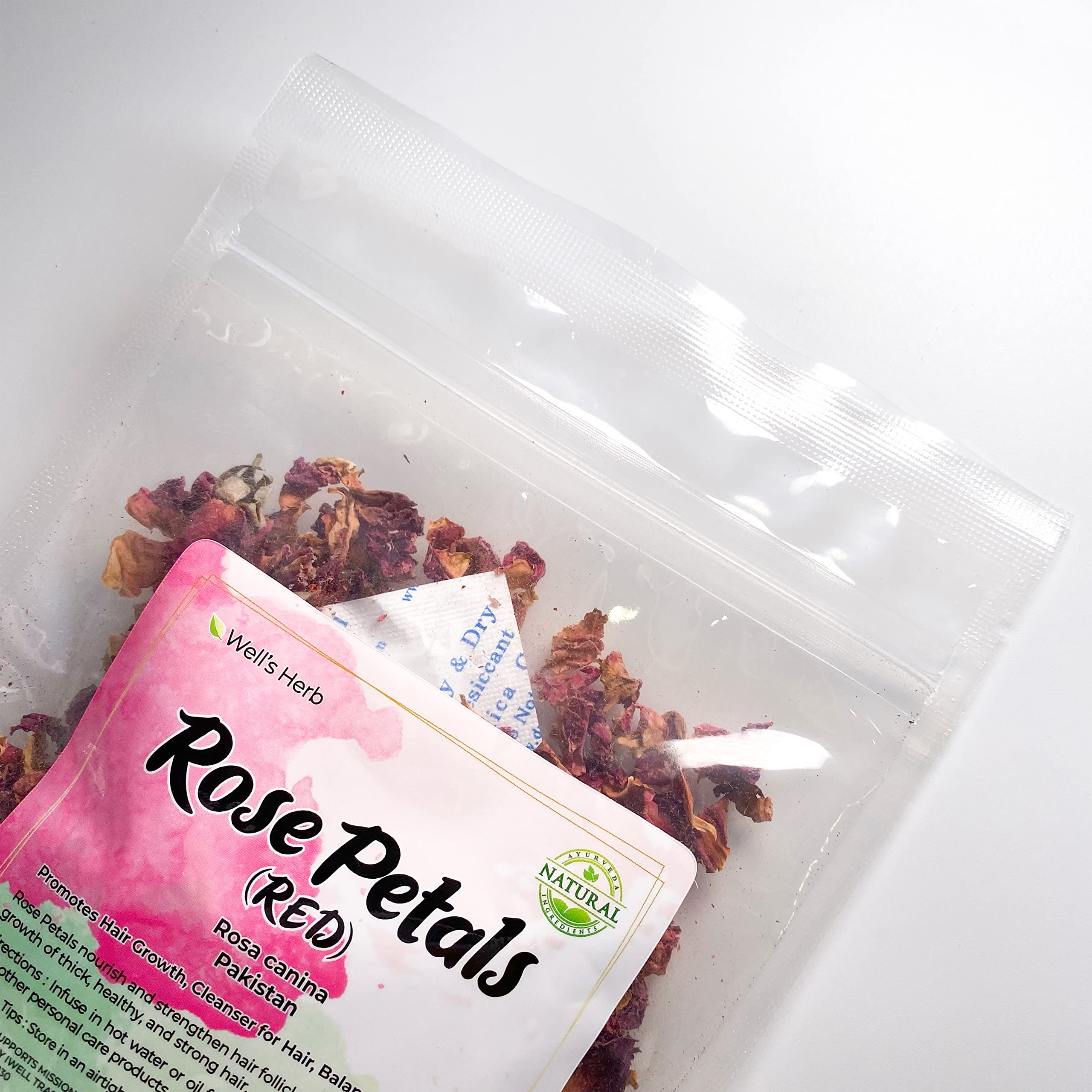 Well'S Herb Dried Rose Petals | 1 Oz. | 100% Natural | Perfect For Herbal-Infused Hair Oil | For Hair & Skin Oil Diy | Rose Peta