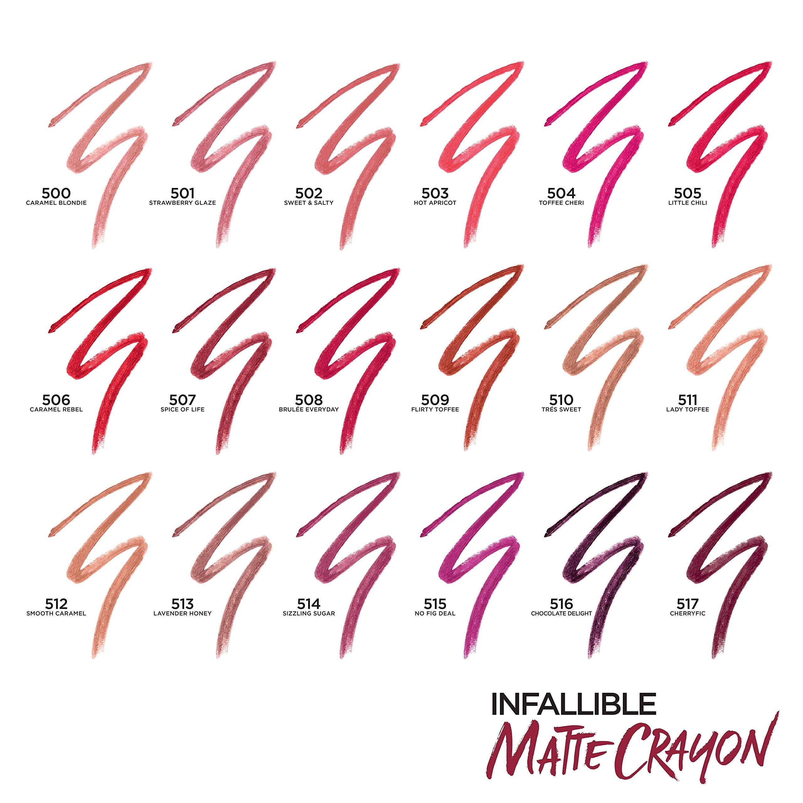 Lor  Al Paris Infallible Matte Lip Crayon, Lady Toffee (Packaging May Vary)