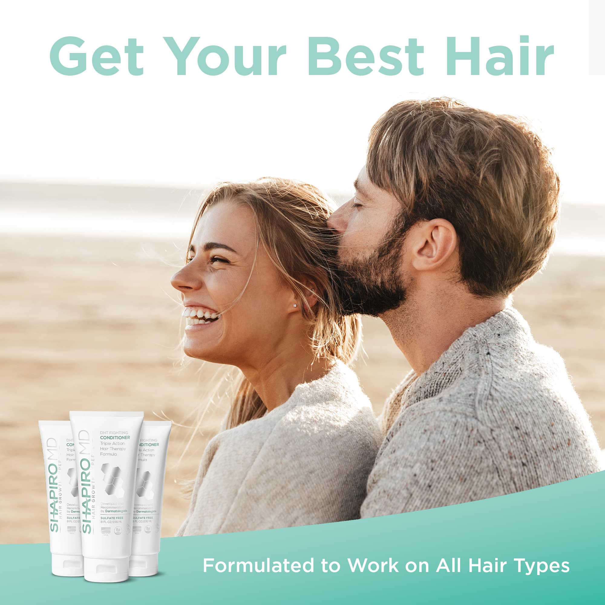 Hair Loss Conditioner | Dht Fighting Vegan Formula For Thinning Hair Developed By Dermatologists | Experience Healthier, Fuller