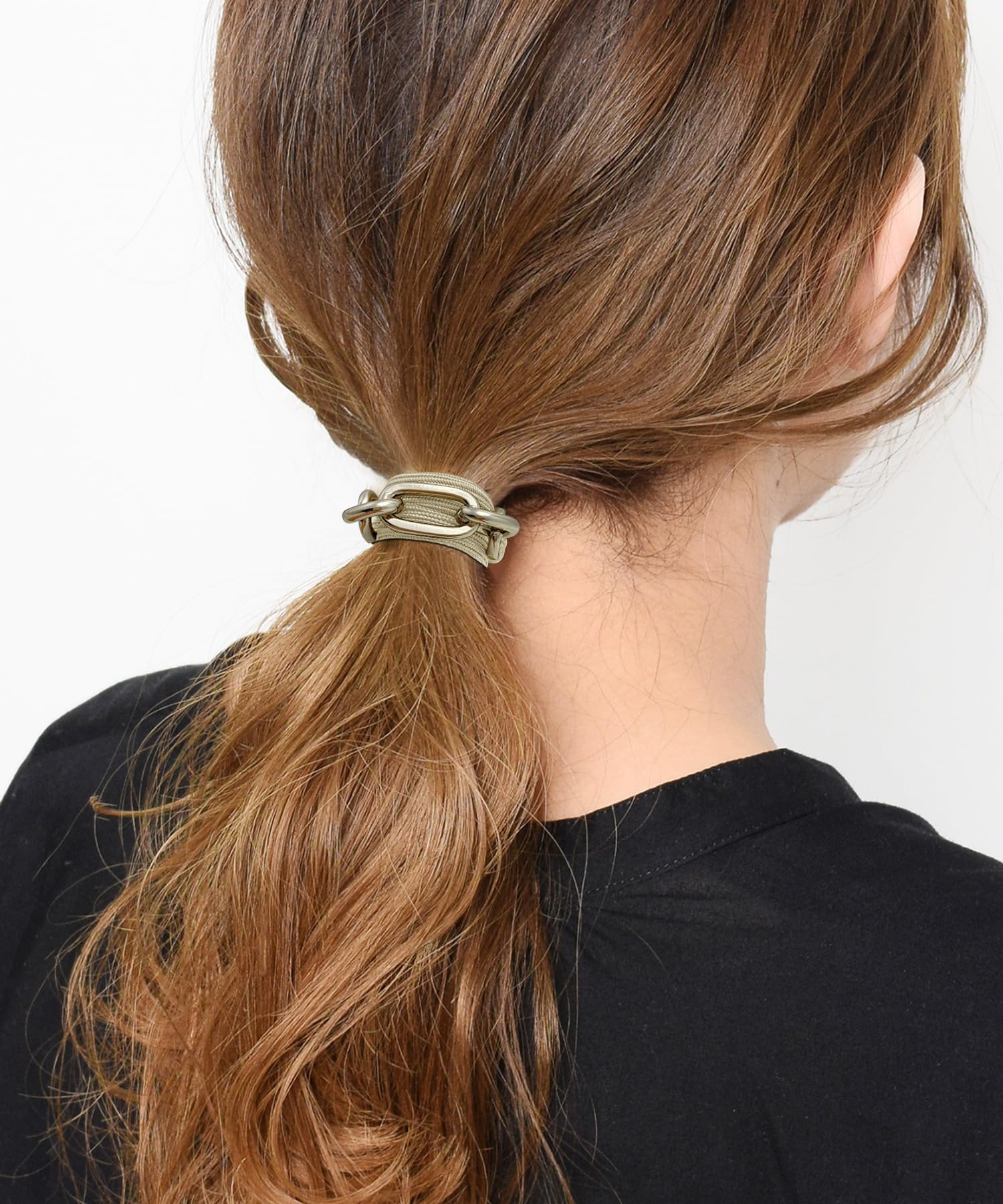 Hair Tie Bracelets For Women, 3Pcs Cute Elastic Hair Ties Ponytail Holders With Silver Jewelry Strenchy Bronde Scrunchies Hair T