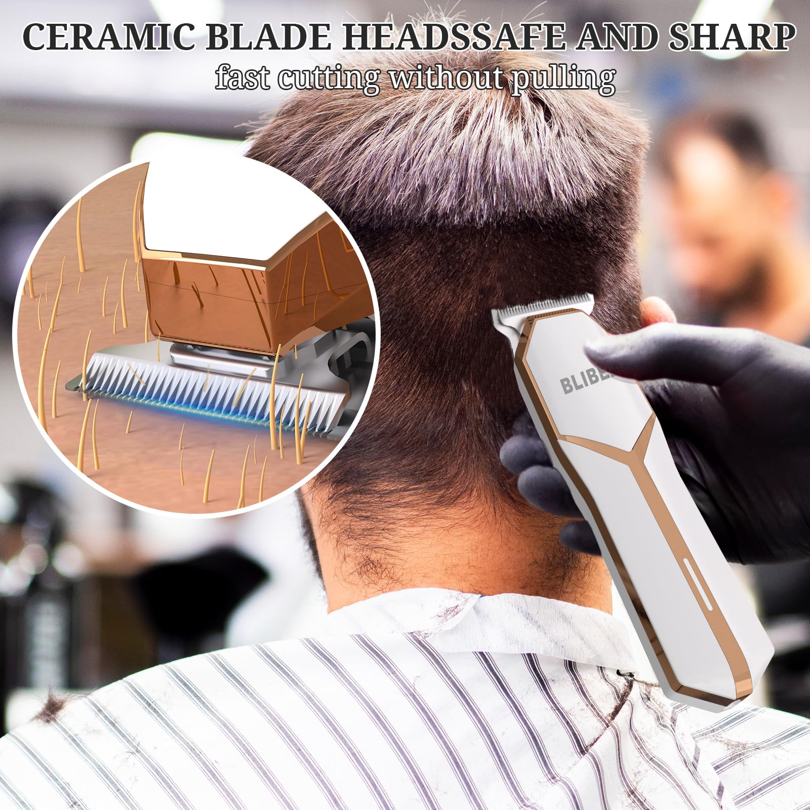 Blibee Groin Hair Trimmer For Men ,Waterproof Electric Shaver And 4 In 1 Mens Grooming Set, Deluxe Body Shaver Groomer, Wet/Dry