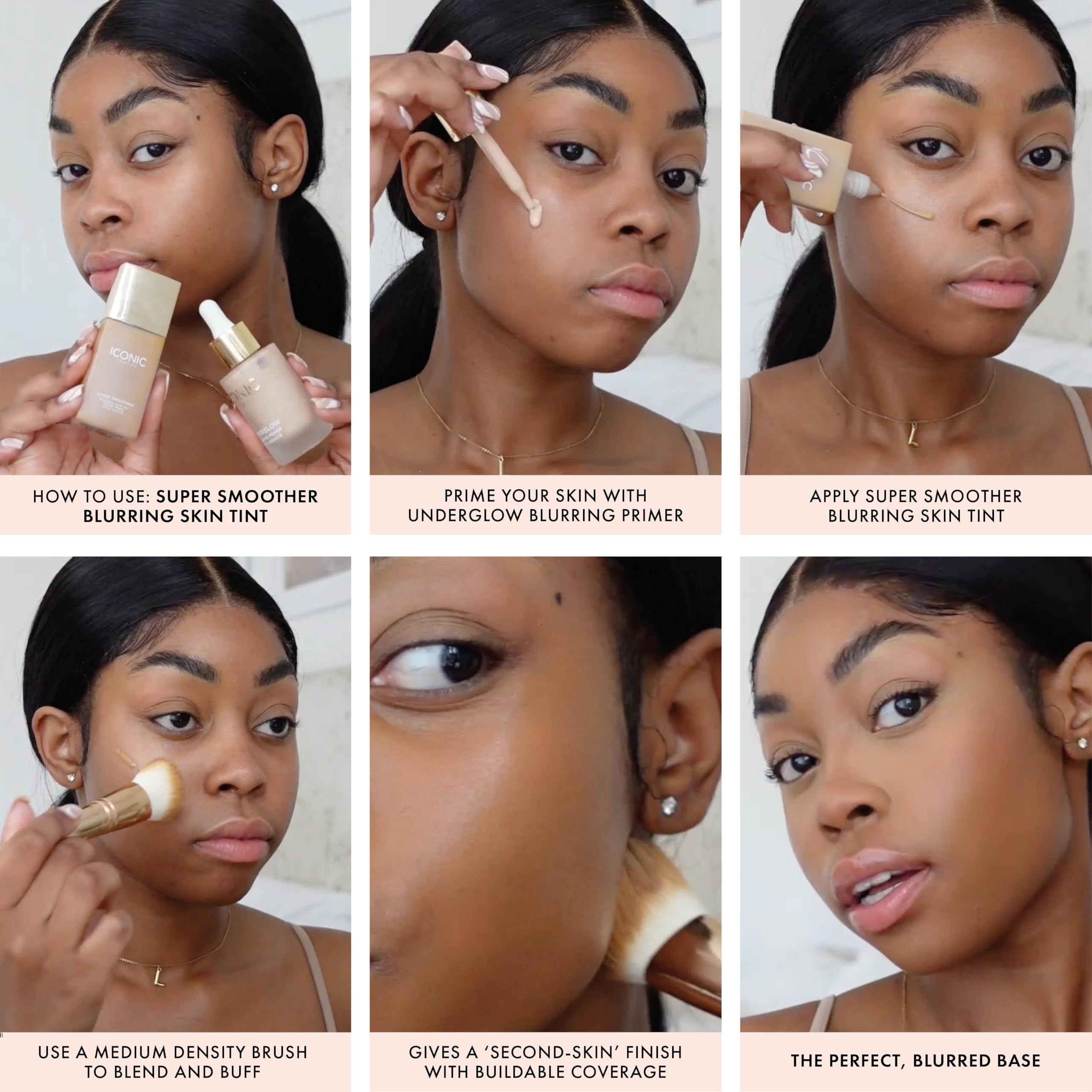 Iconic London Super Smoother Blurring Skin Tint | Light To Medium Coverage, Hydrating, Ultra-Lightweight Tinted Moisturizer, Cru