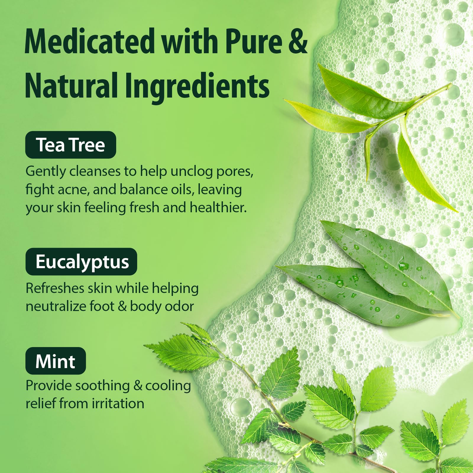 Antibacterial Body Wash - Antibacterial Soap And Tea Tree Body Wash For Jock Itch, Athletes Foot, Eczema And Back Acne - Anti Ba