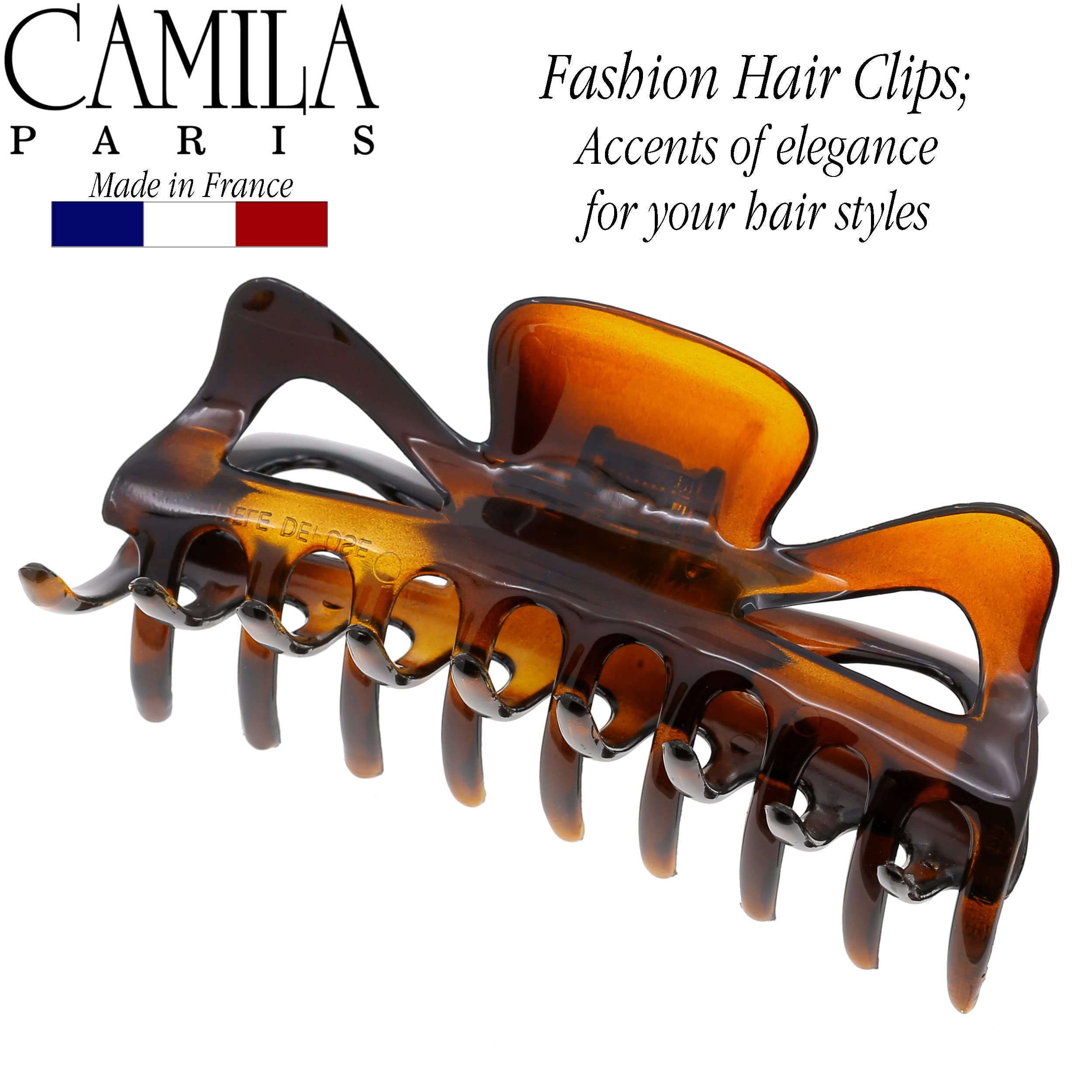 Camila Paris 4.5 Inch French Hair Clip For Women, Large Hair Claw Clip For Thick, Long Curly & Wavy Hair, Strong Hold No Slip Gr