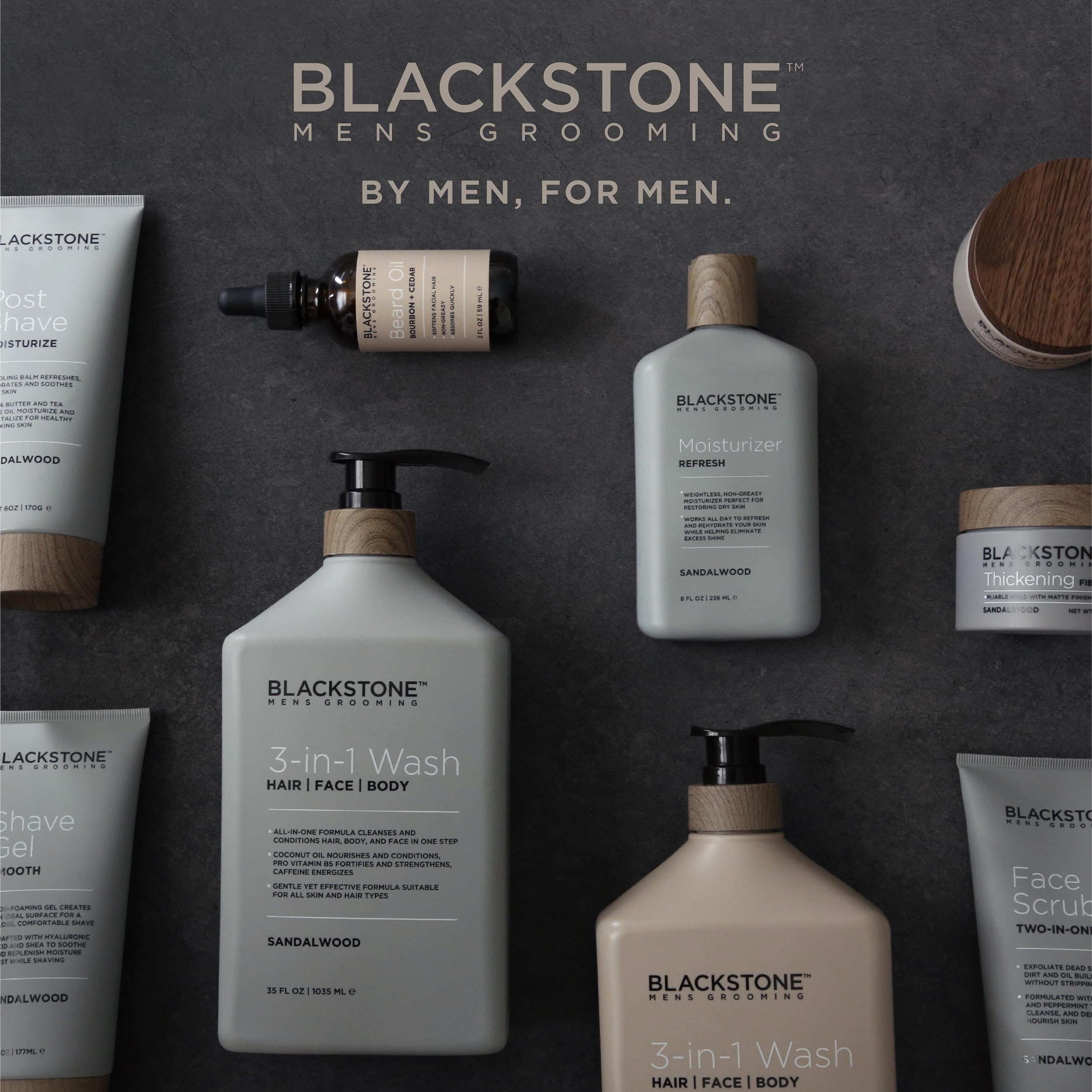 Blackstone Men'S Grooming Thickening Fiber Paste Gel For Hair Styling - Adds Volume With Pliable Hold & Matte Finish | Paraben &