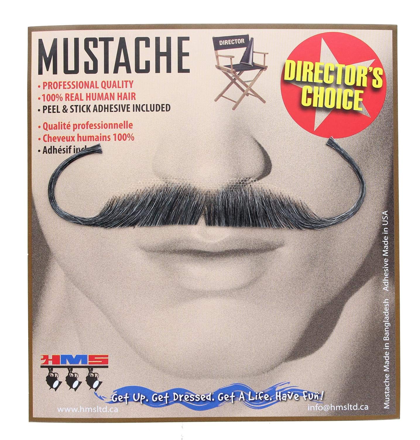 Hm Smallwares Aristocrat Human Hair Moustache Brown