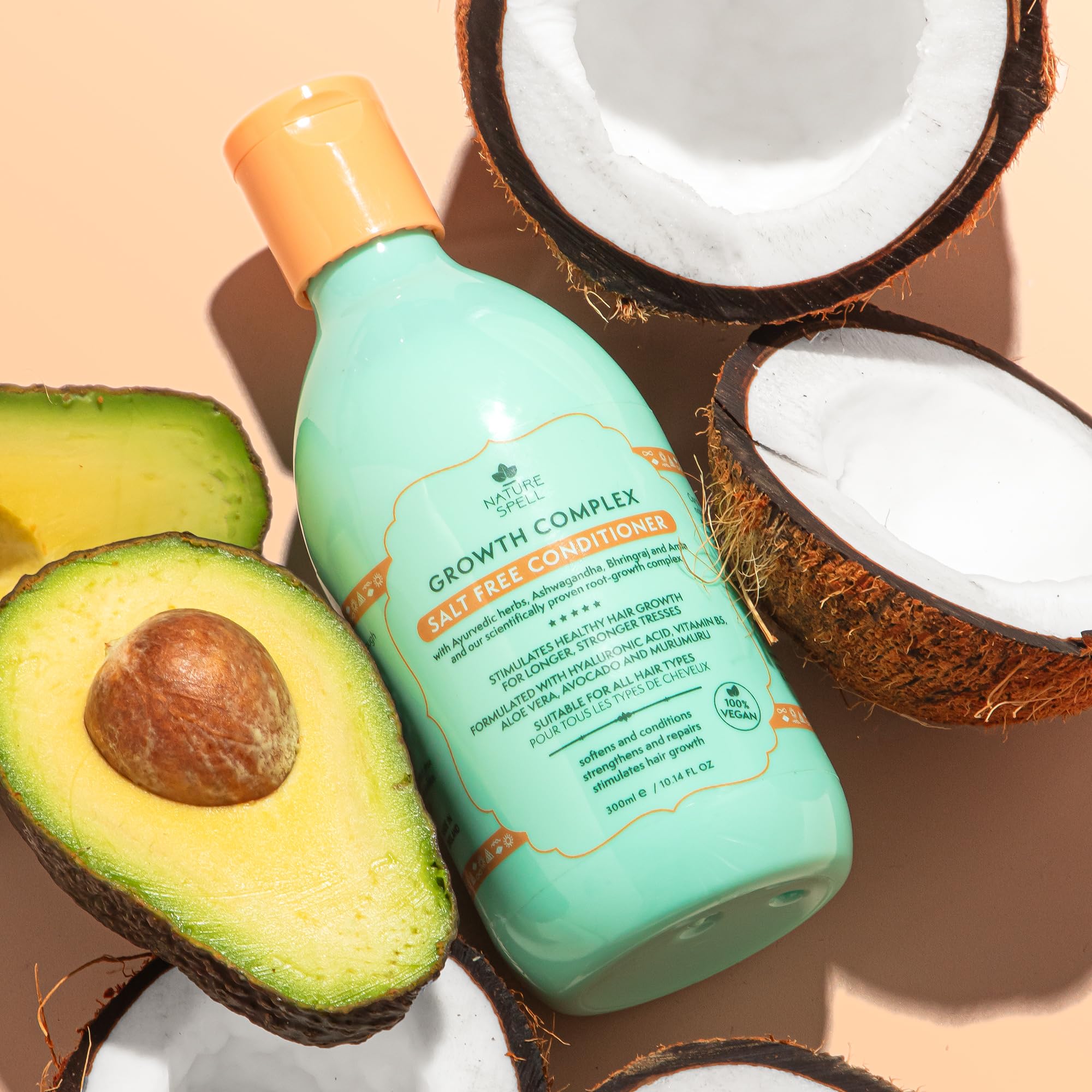 Nature Spell Hair Conditioner For Hair Growth, Infused With Ayurvedic Herbs, Vegan & Sulphate-Free, Suitable For All Hair Types,
