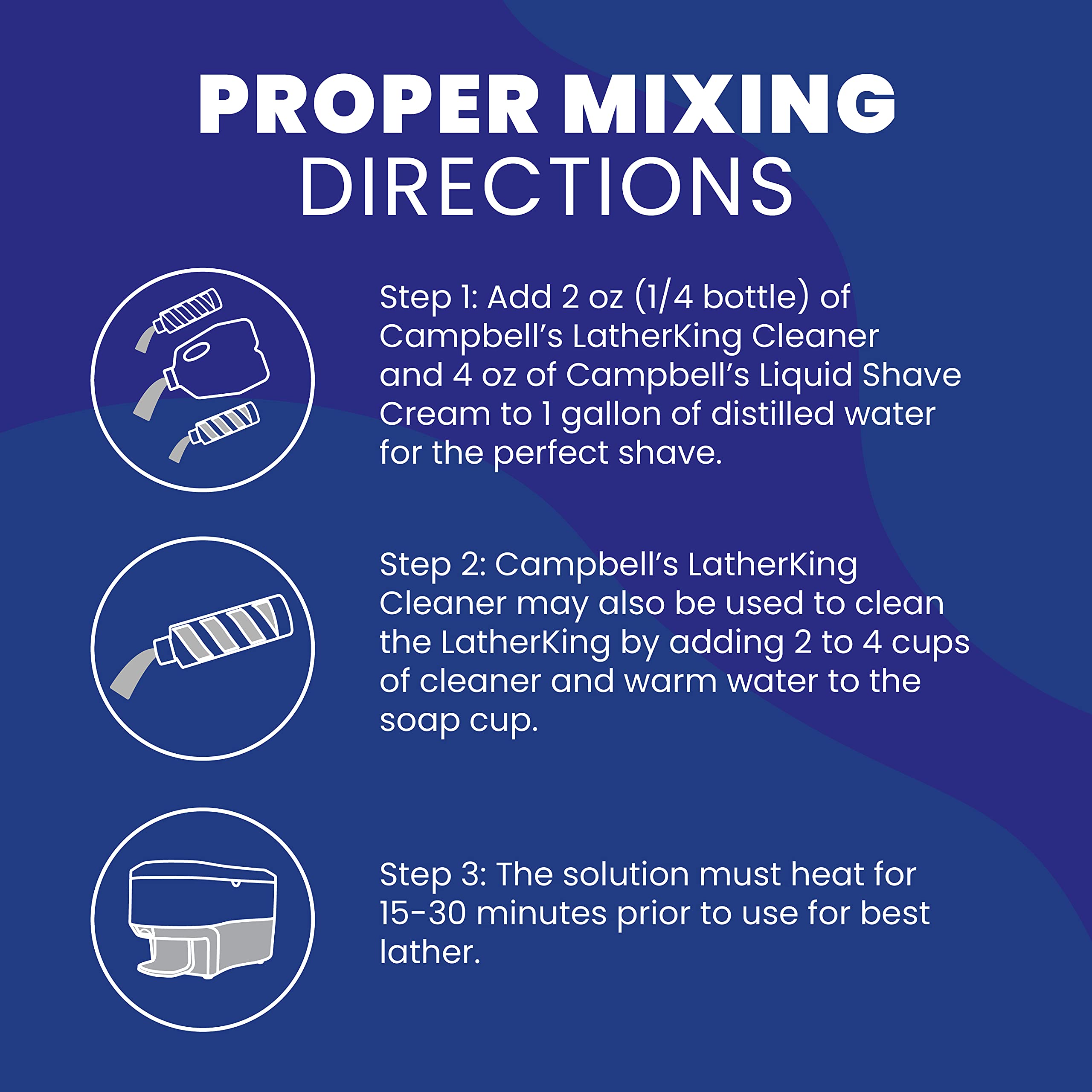 Campbells Original Latherking Machine Cleaner Solution, Cleaner For Hot Lather Machine, Professional Shaving Supplies And Equipm