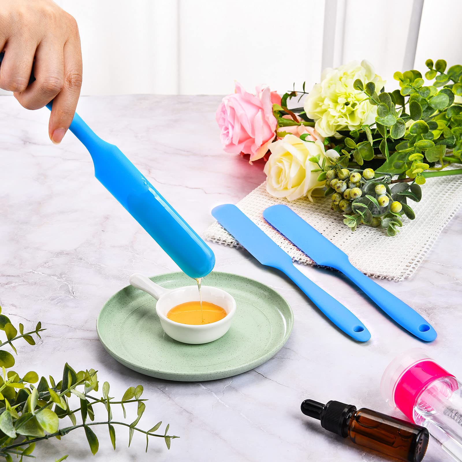 3 Pieces Non-Stick Wax Spatulas Silicone Spatula Waxing Applicator Hair Removal Sticks Applicator Spatula Reusable Scraper Hard