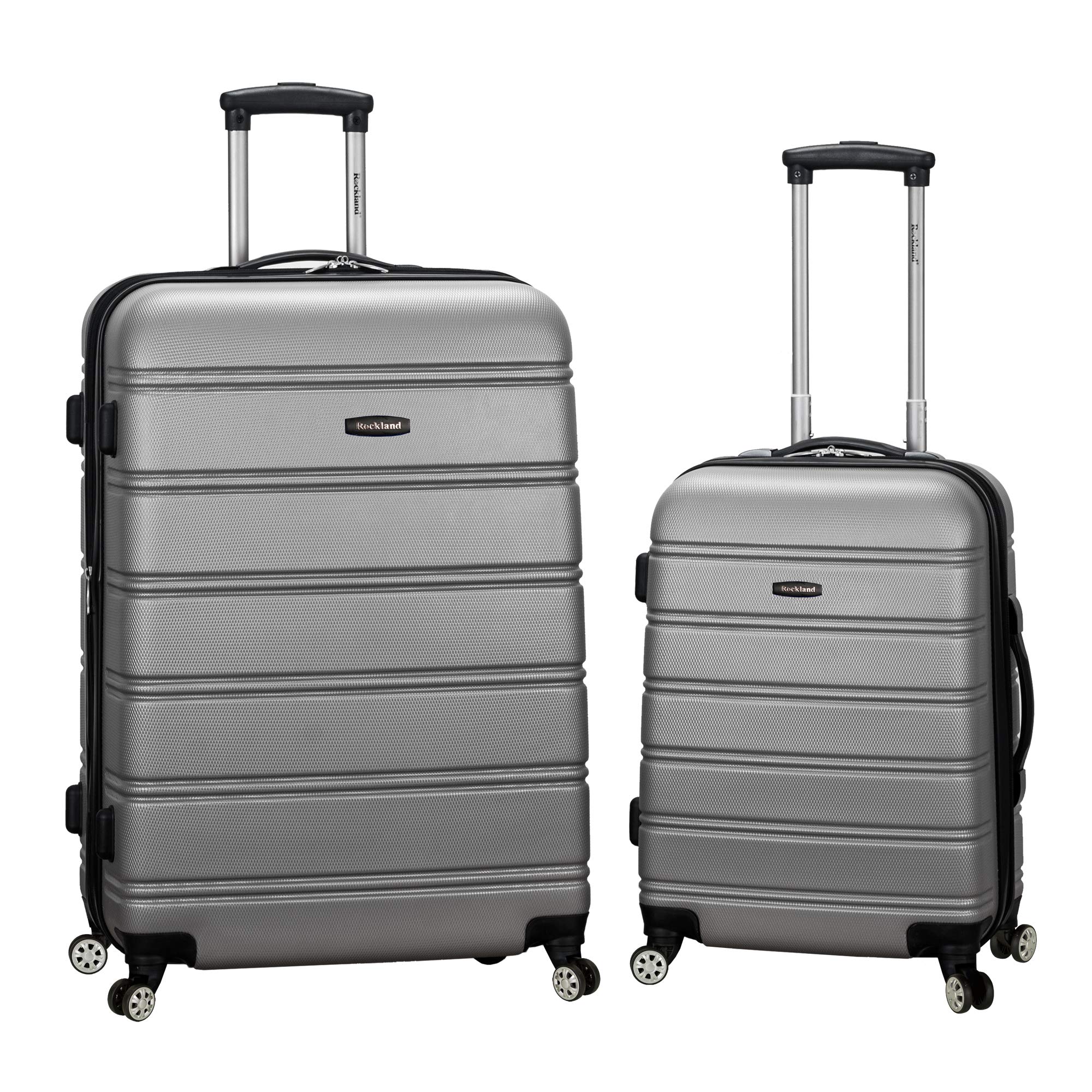 20 Inch , 28 Inch  2Pc Expandable Abs Spinner Set - Silver