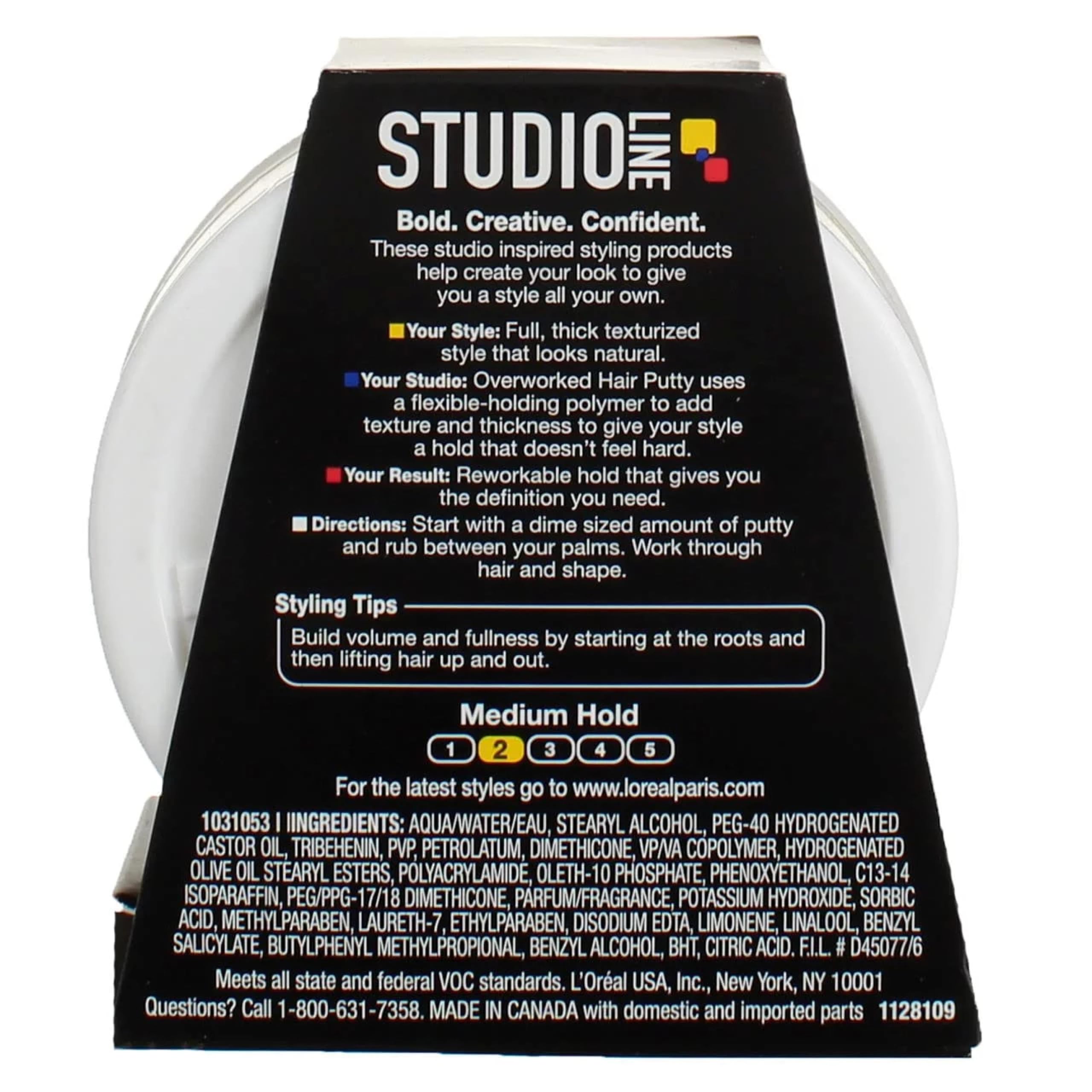 Loreal Studio Putty Overworked 1.7 Ounce (50Ml) (6 Pack)