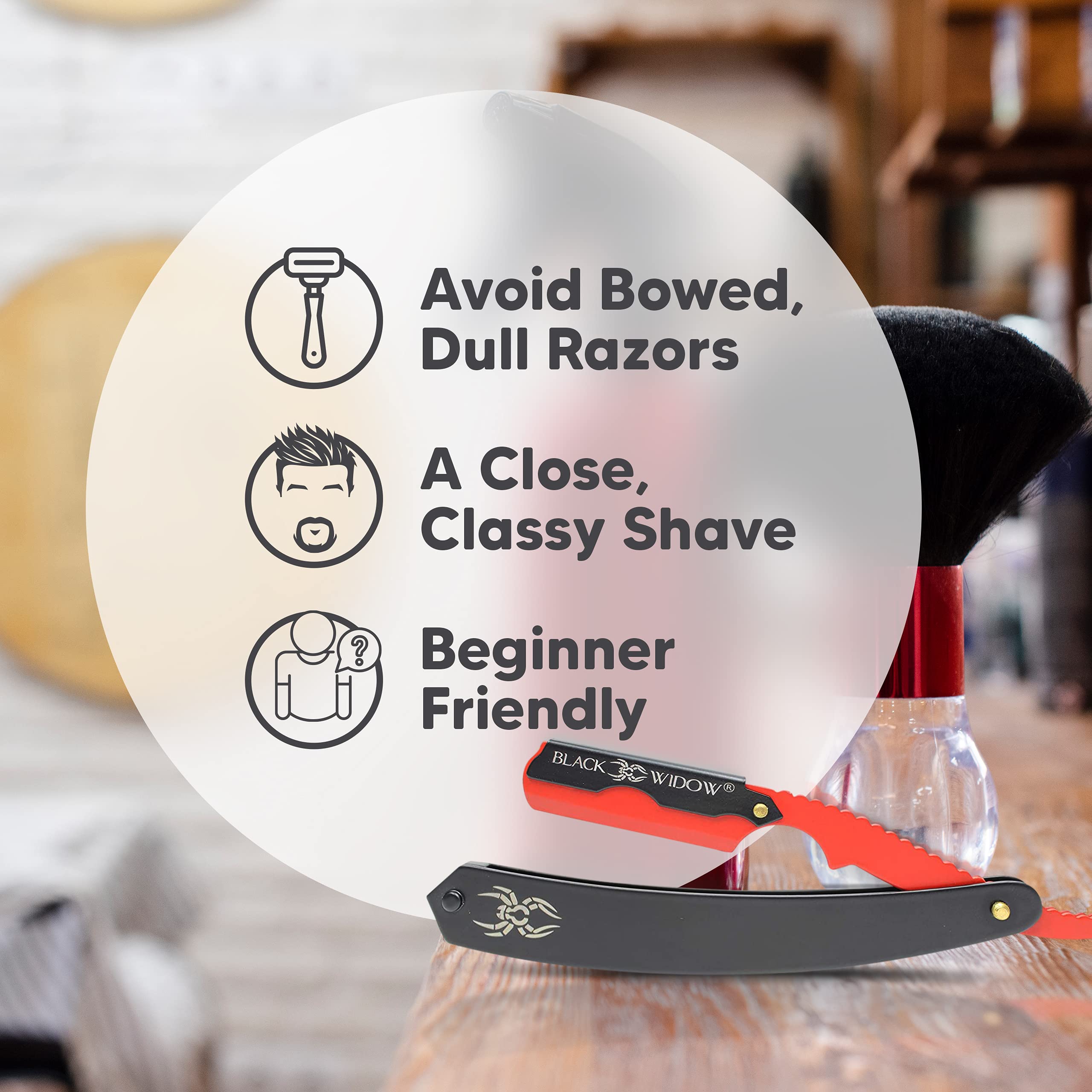 Barber Straight Razor, Professional Barber Straight Edge Razor - Barber Razor Compatible With Straight Razor Edge For Barber By