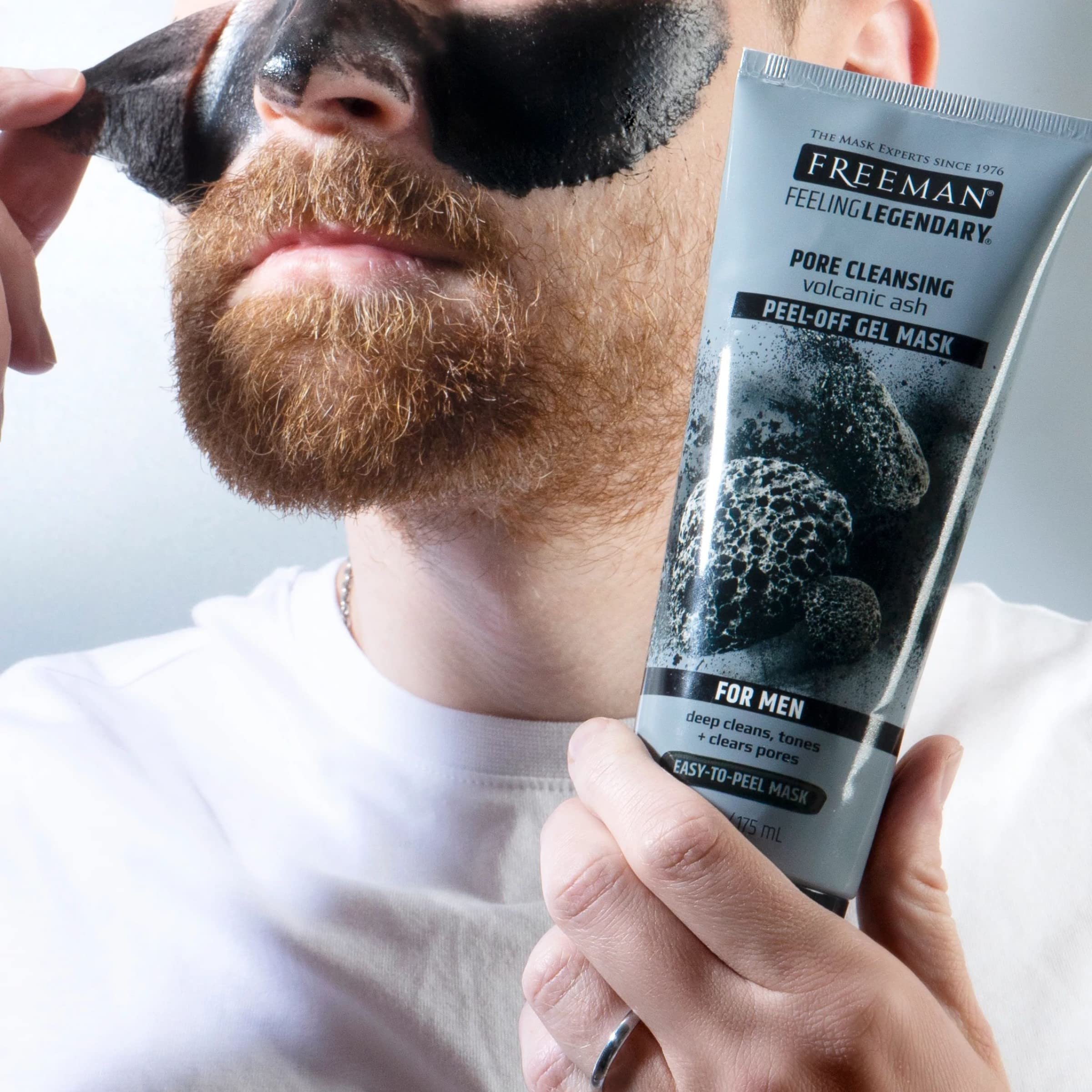 Freeman Pore Clearing Volcanic Ash Peel-Off Gel Facial Mask, Deep Cleansing, Removes Dirt From Pores, Not Over-Drying, Easy-To-U