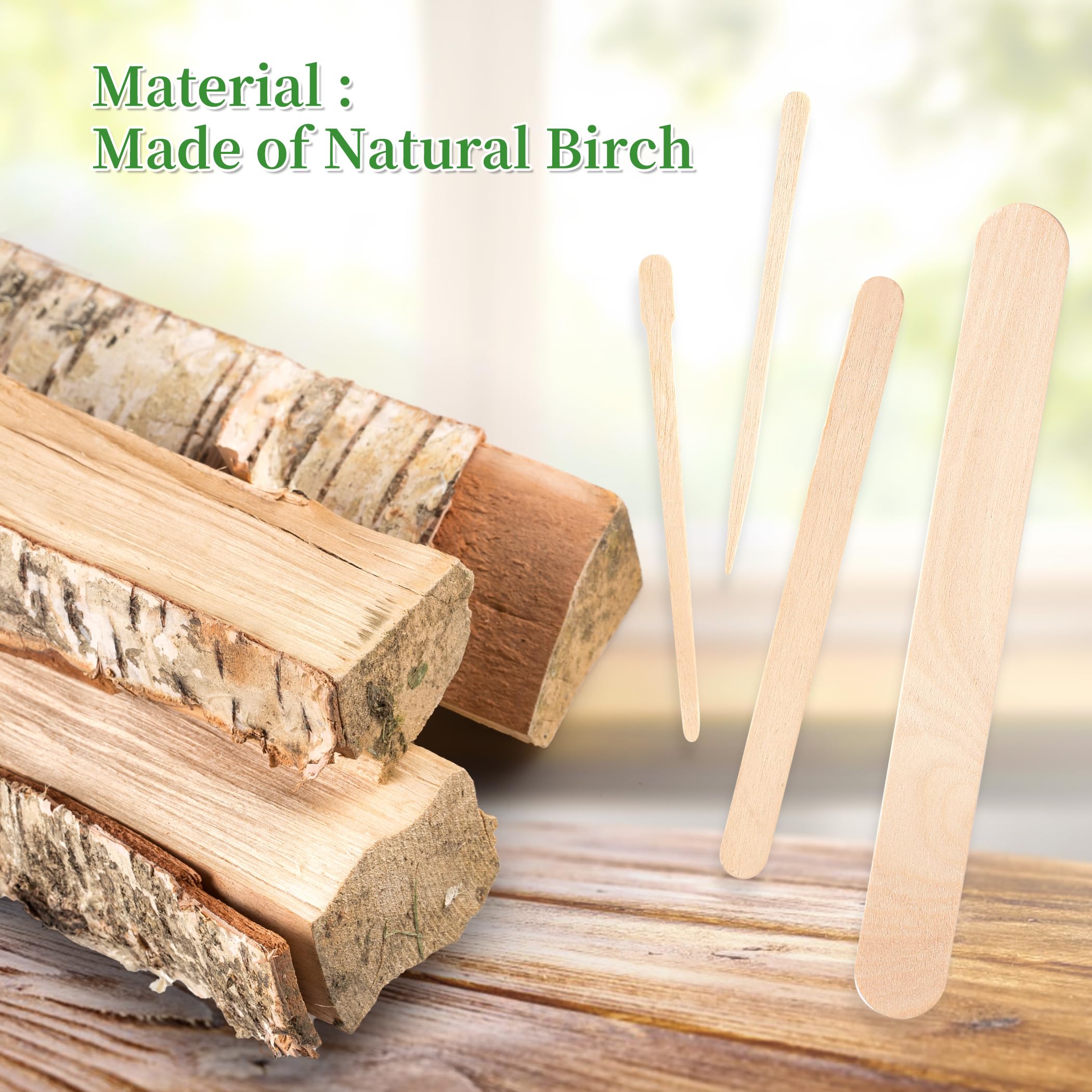 1000Pcs Waxing Sticks - 4 Style Assorted Wood Wax Sticks For Body Face Hair Removal, Eyebrow Lip Nose Small Waxing Applicator St