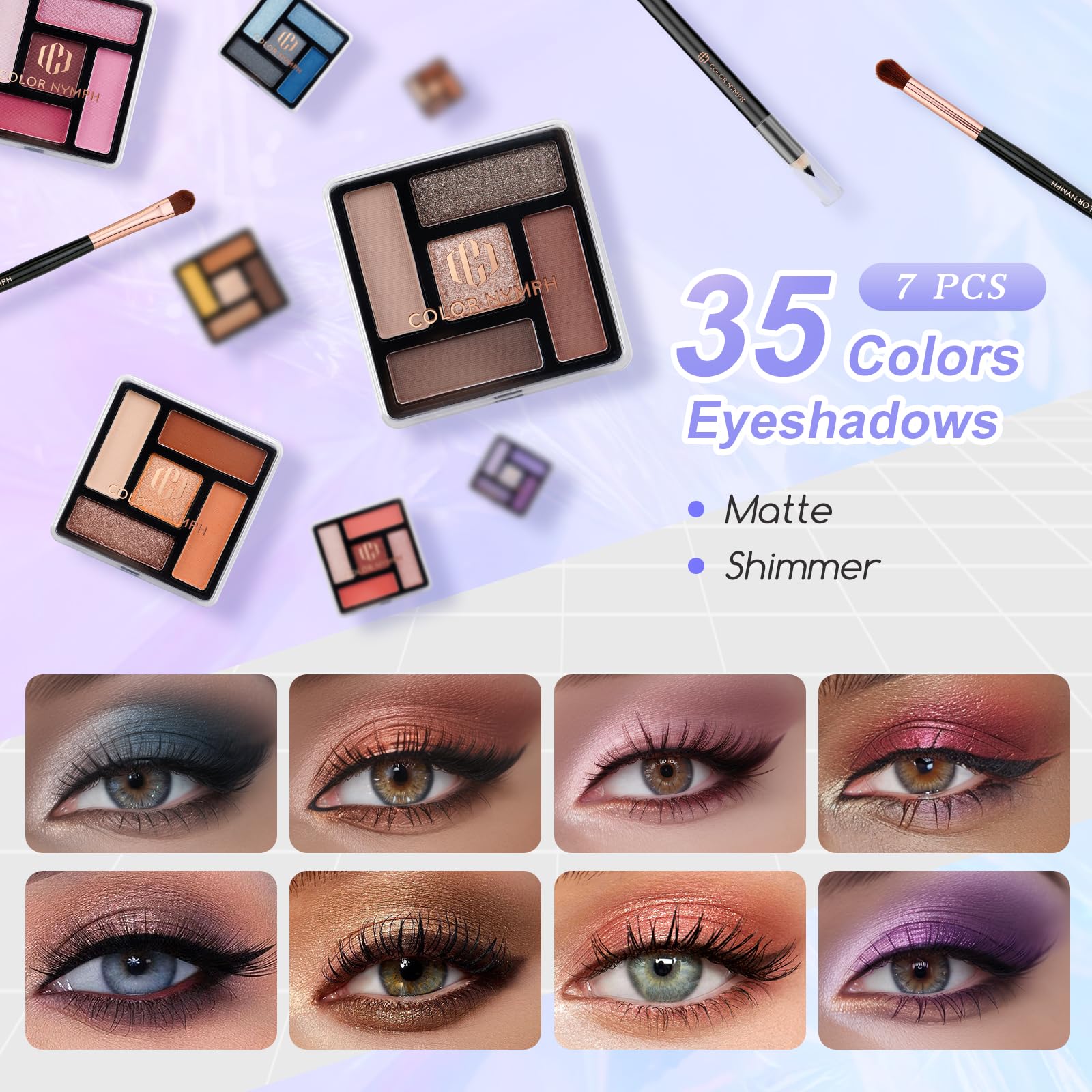 Color Nymph Makeup Kit For Women, Girls Makeup Set For Teens Professional Make Up Kits With Travel Case Full Cosmetics Kit W/ 35