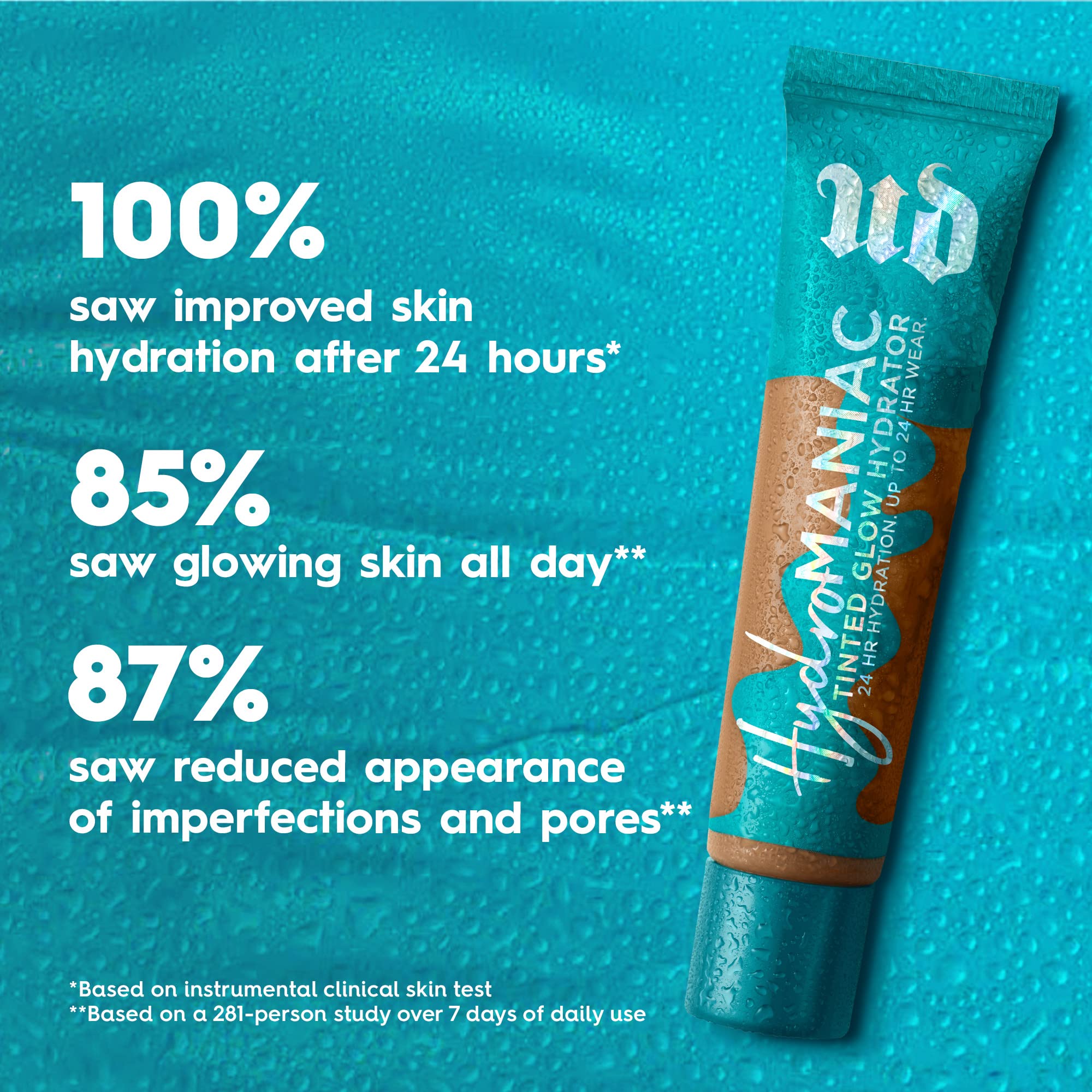 Urban Decay Hydromaniac Dewy Foundation (81 Deeper Neutral), Hydrating Tinted Moisturizer For Dry Skin, Buildable Medium Coverag