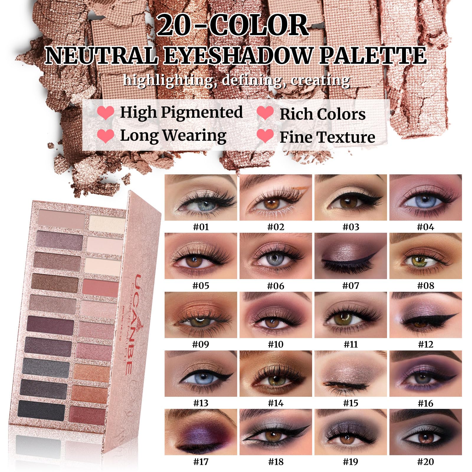 Makeup Kit Sets For Teens Women Full Kit With Bag,All In One Make-Up Gift Set Including 20 Colors Neutral Eyeshadow Palette,Lip