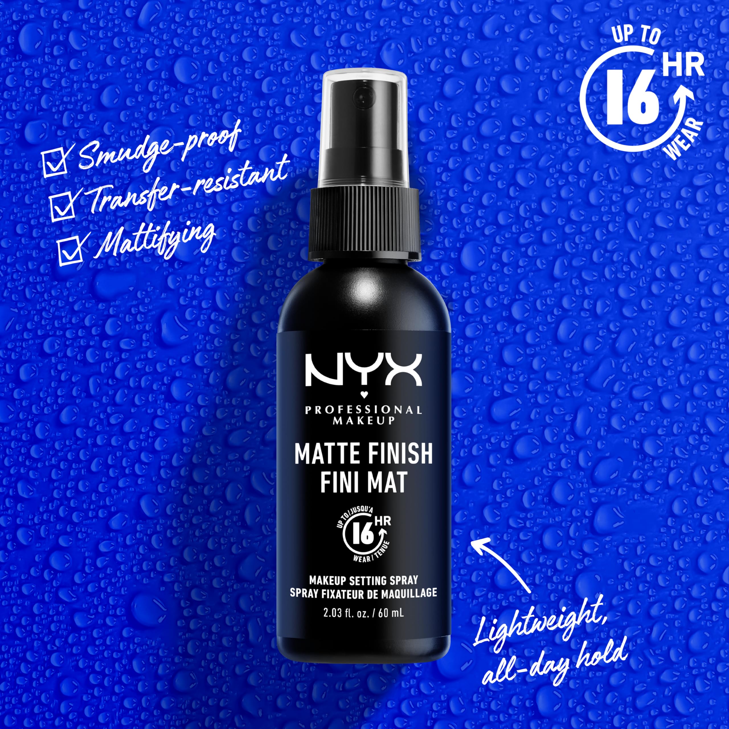 Nyx Professional Makeup Makeup Setting Spray, Matte Finish , 2.03 Fl Oz (Pack Of 1)