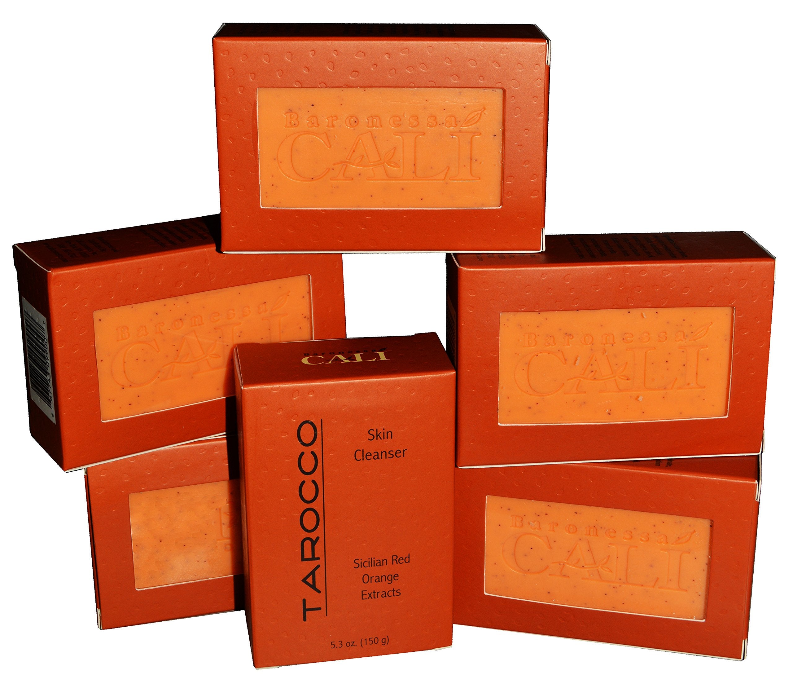 Baronessa Cali Tarocco Deep Moisturizing Skin Cleanser with Exfoliate - Sicilian Red Orange Extracts, Refreshing Scent - 5.3 Oun