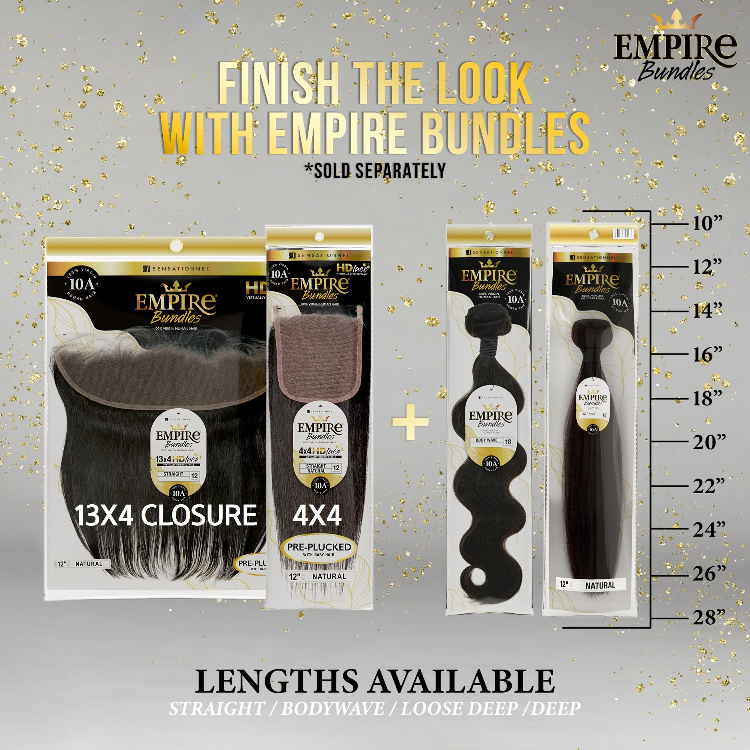Sensationnel Empire Bundle Weave Hair - Empire Bundles Virgin Human Hair Extensions Unprocessed Hair - Empire Bundles Straight 1