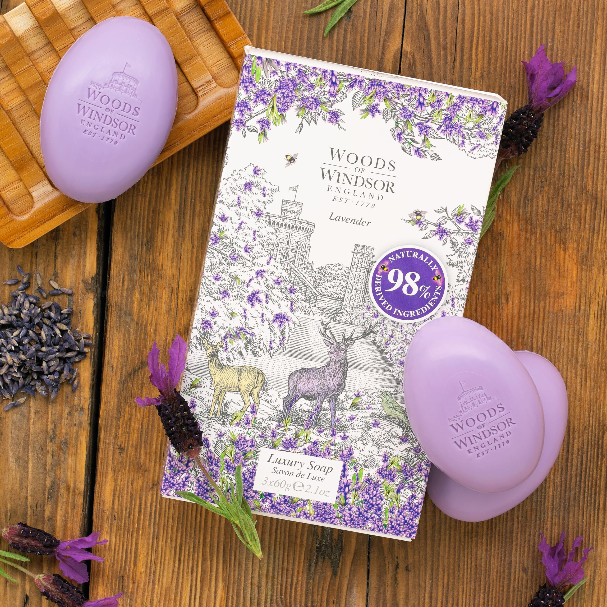 Woods Of Windsor Lavender By Woods Of Windsor, 3 X 2.1 Oz Luxury Soap For Women