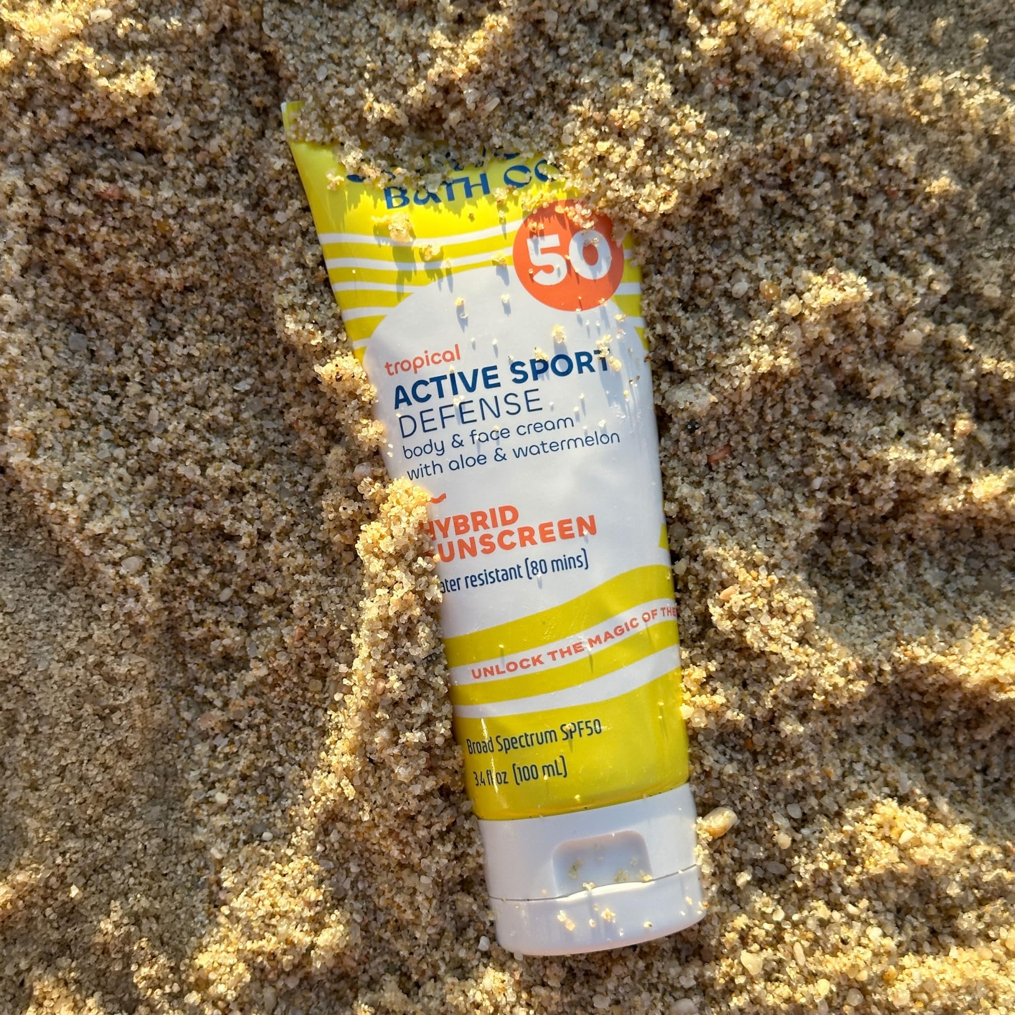 Seaweed Bath Co. Active Defense Spf 50 Sport Broad Spectrum Hybrid Sunscreen Cream, 3.4 Ounce, Sustainably Harvested Seaweed, Al