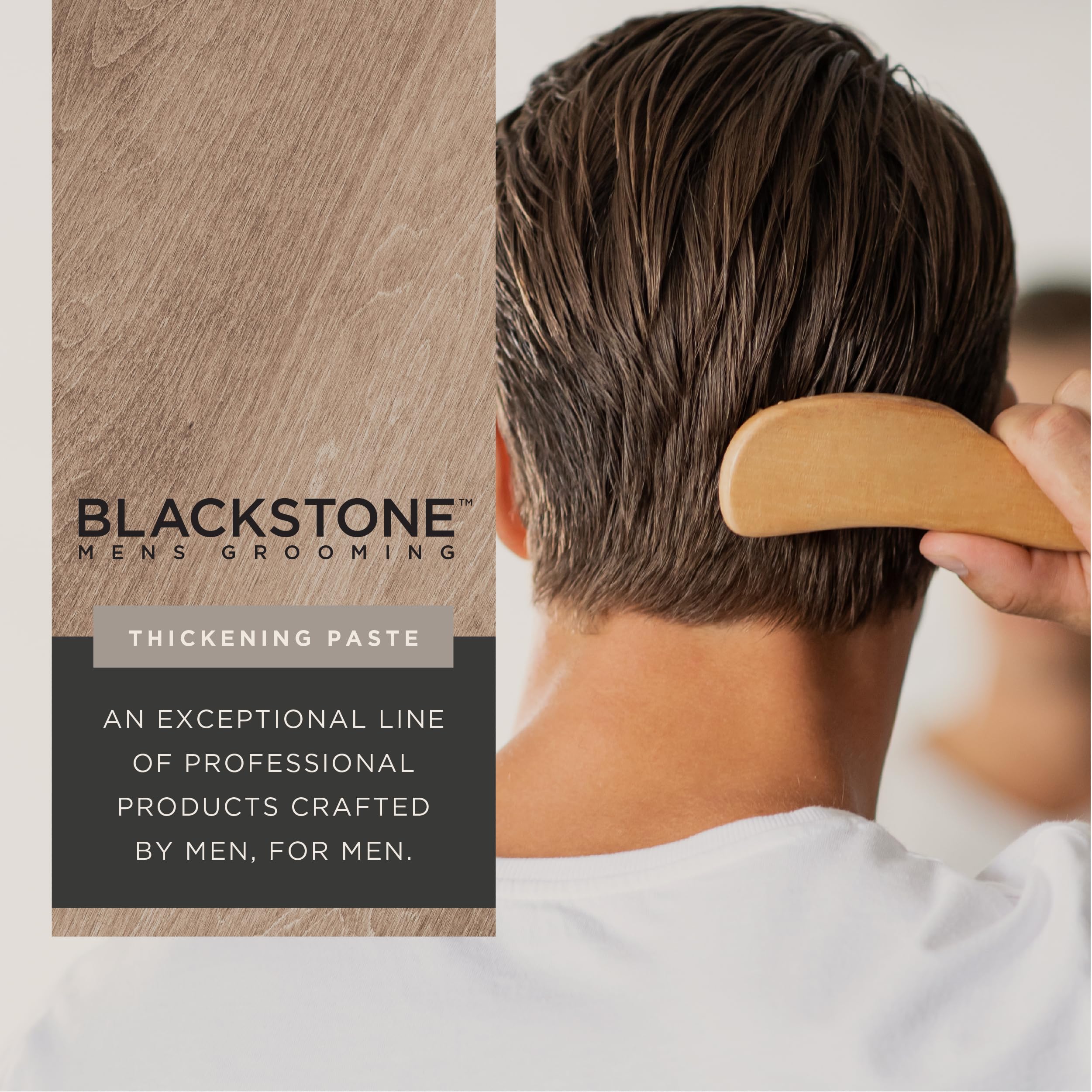 Blackstone Men'S Grooming Thickening Fiber Paste Gel For Hair Styling - Adds Volume With Pliable Hold & Matte Finish | Paraben &