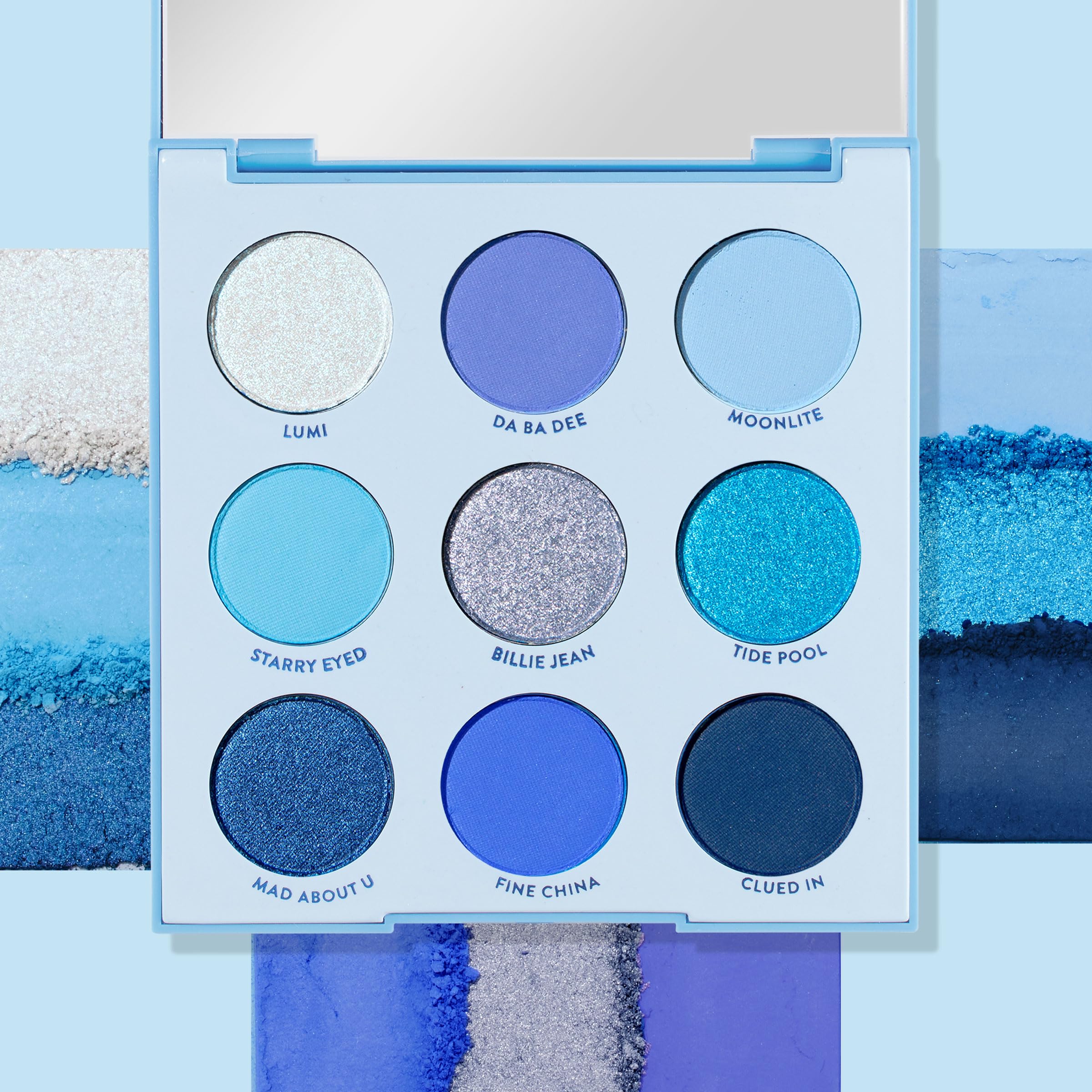 Colourpop Blue Moon Shadow Palette - Monochromatic Blue Shadow Palette With Matte, Metallic And Duochrome Finishes - High-Pigmen