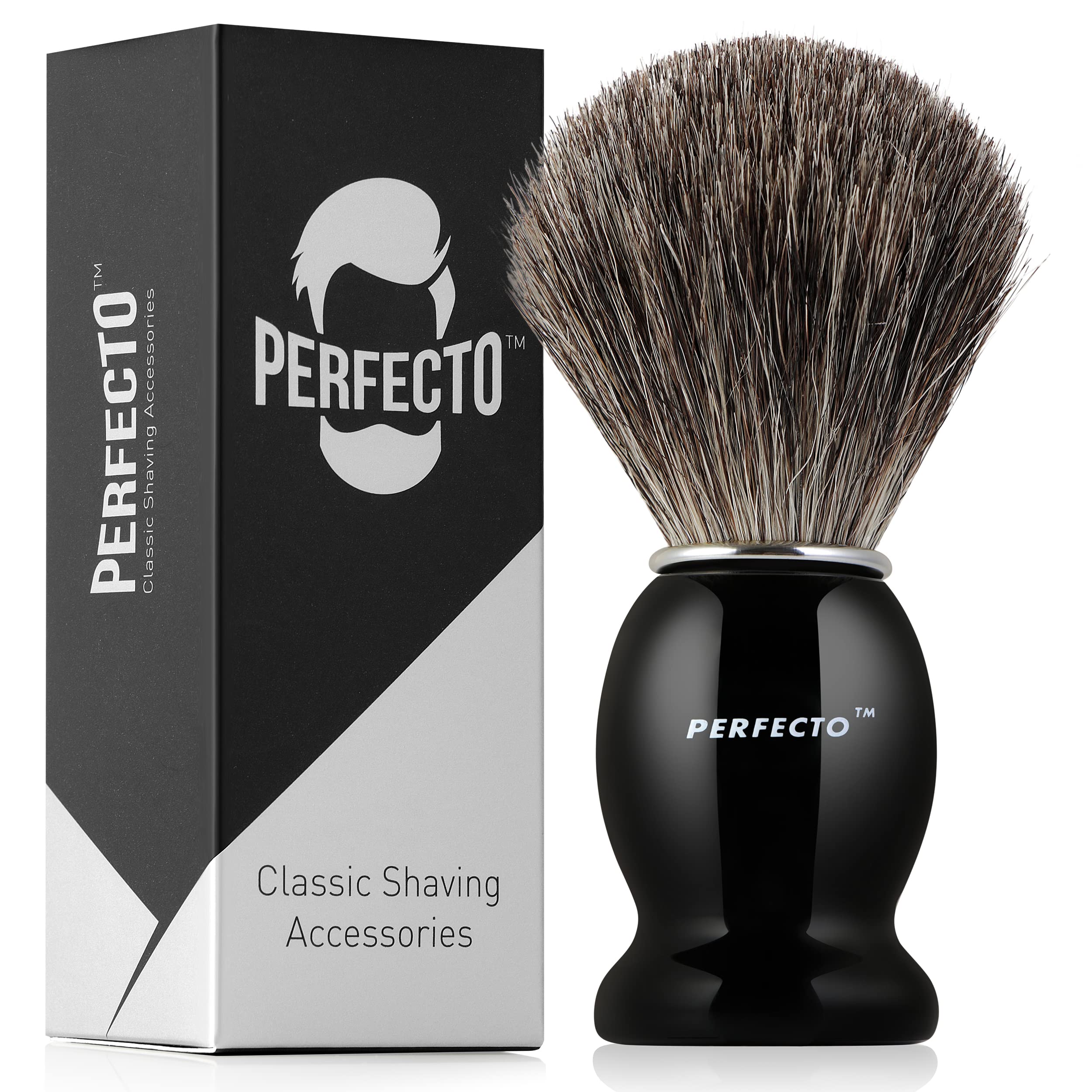 Perfecto Synthetic Bristles Shaving Brush For Men, Engineered for The Best Shave of Your Life. Shaving Brush - Shave Brush for W