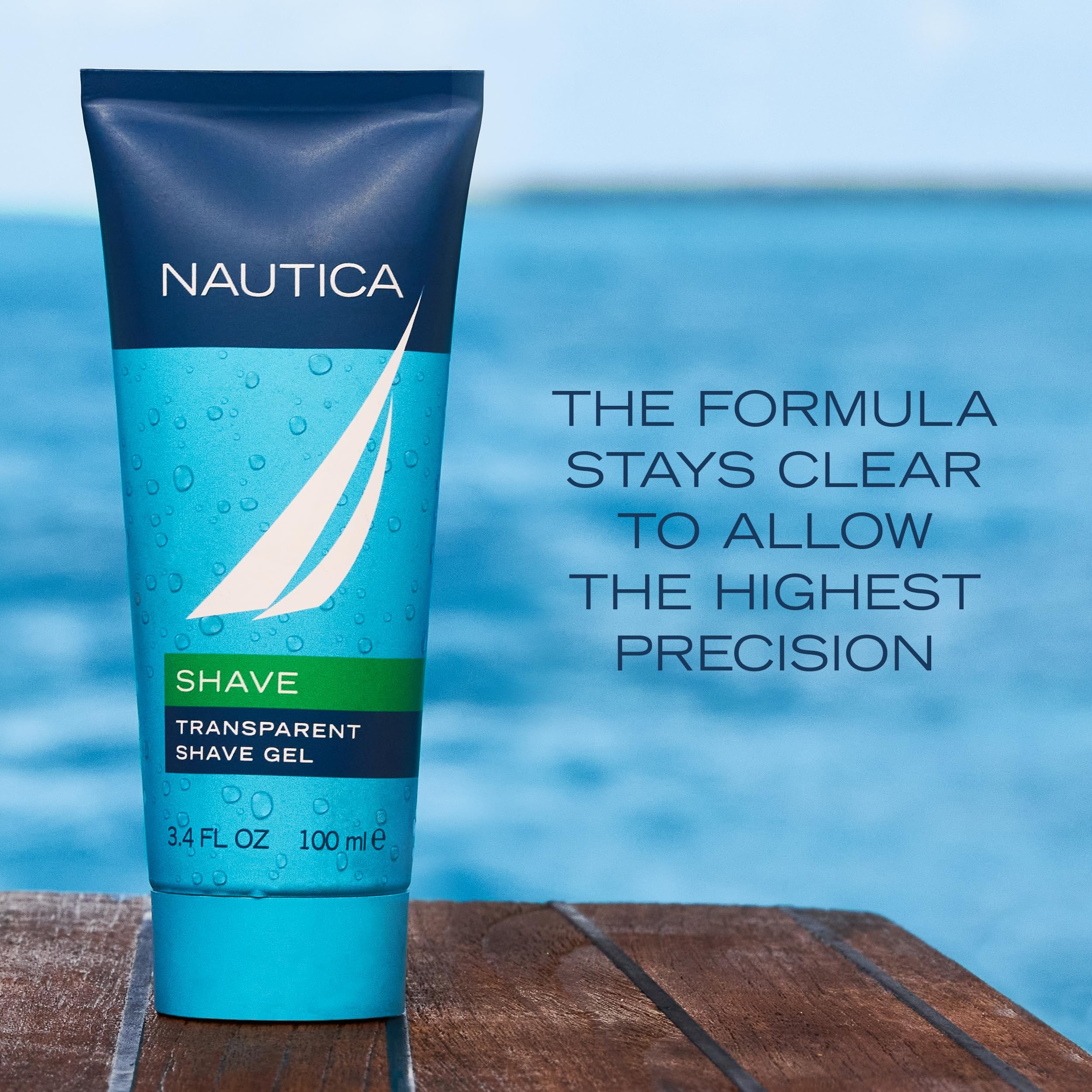 Nautica Grooming Shave Gel 3.3 Fl Oz (Pack Of 1), Notes Of Grapefruit, Lavender, And Wood, Men'S Fragrance, Long Lasting, Everyd