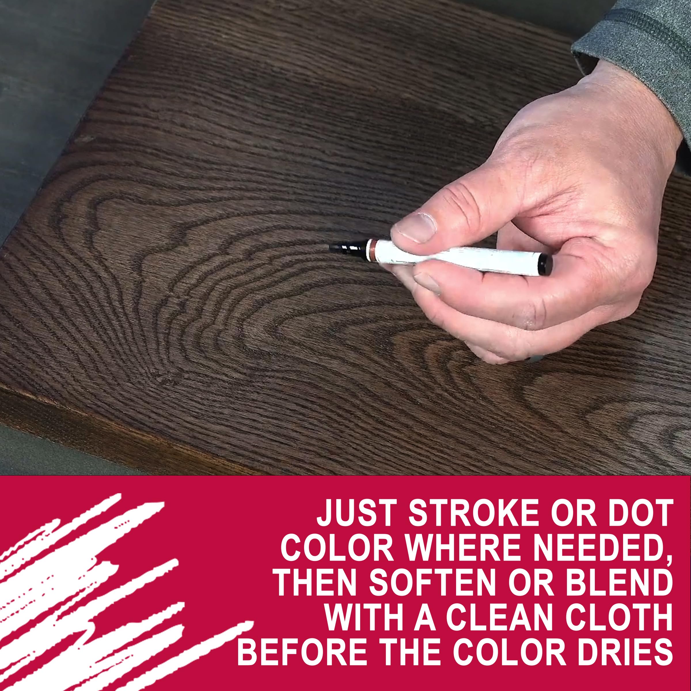 Mohawk Brush Tip Graining Marker - Nutmeg Tone