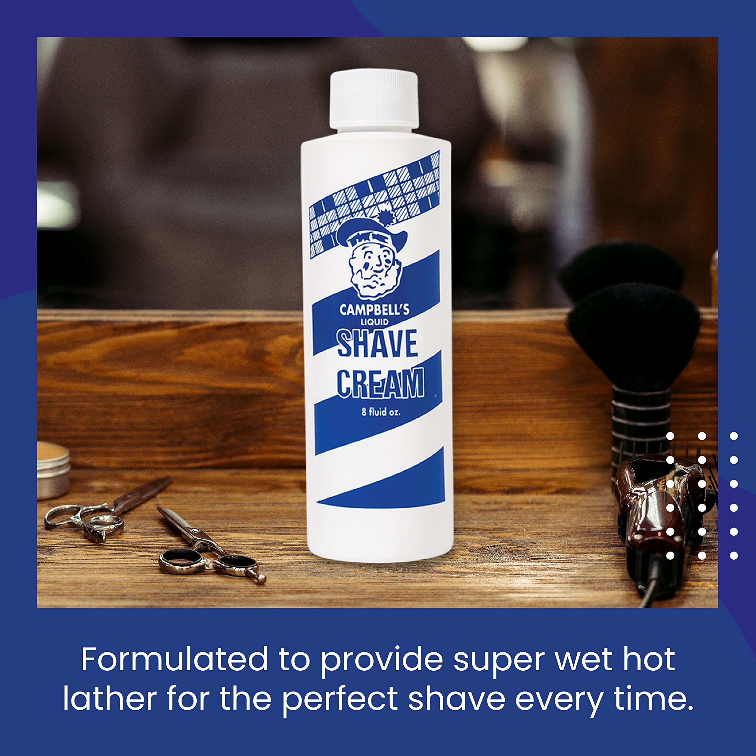 Campbell'S Liquid Shave Cream 8 Oz For Barbers