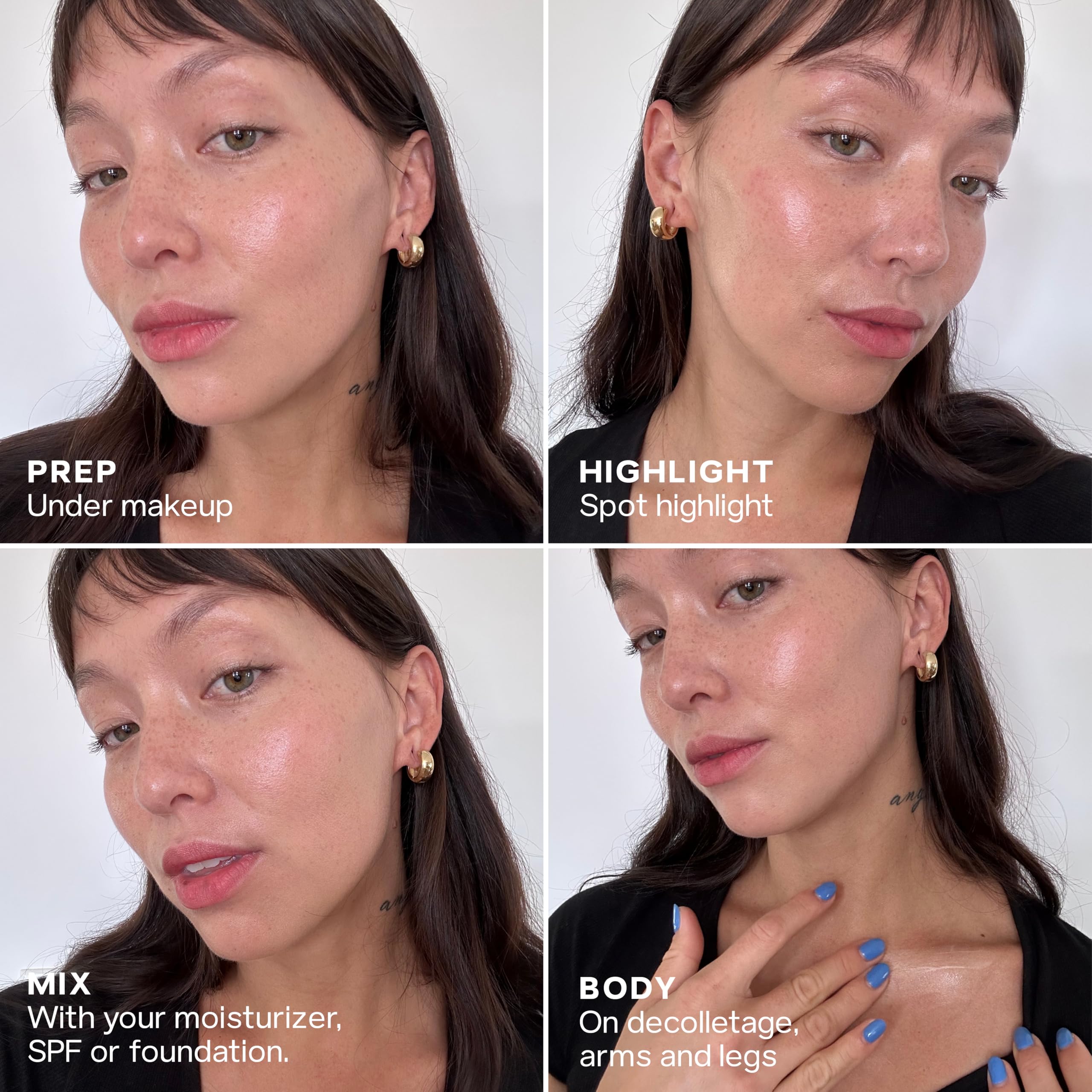 Saie Mini Glowy Super Gel Lightweight Illuminator - Luminizer + Makeup Primer For Glowing Skin - Enriched With Vitamin C + Hydra