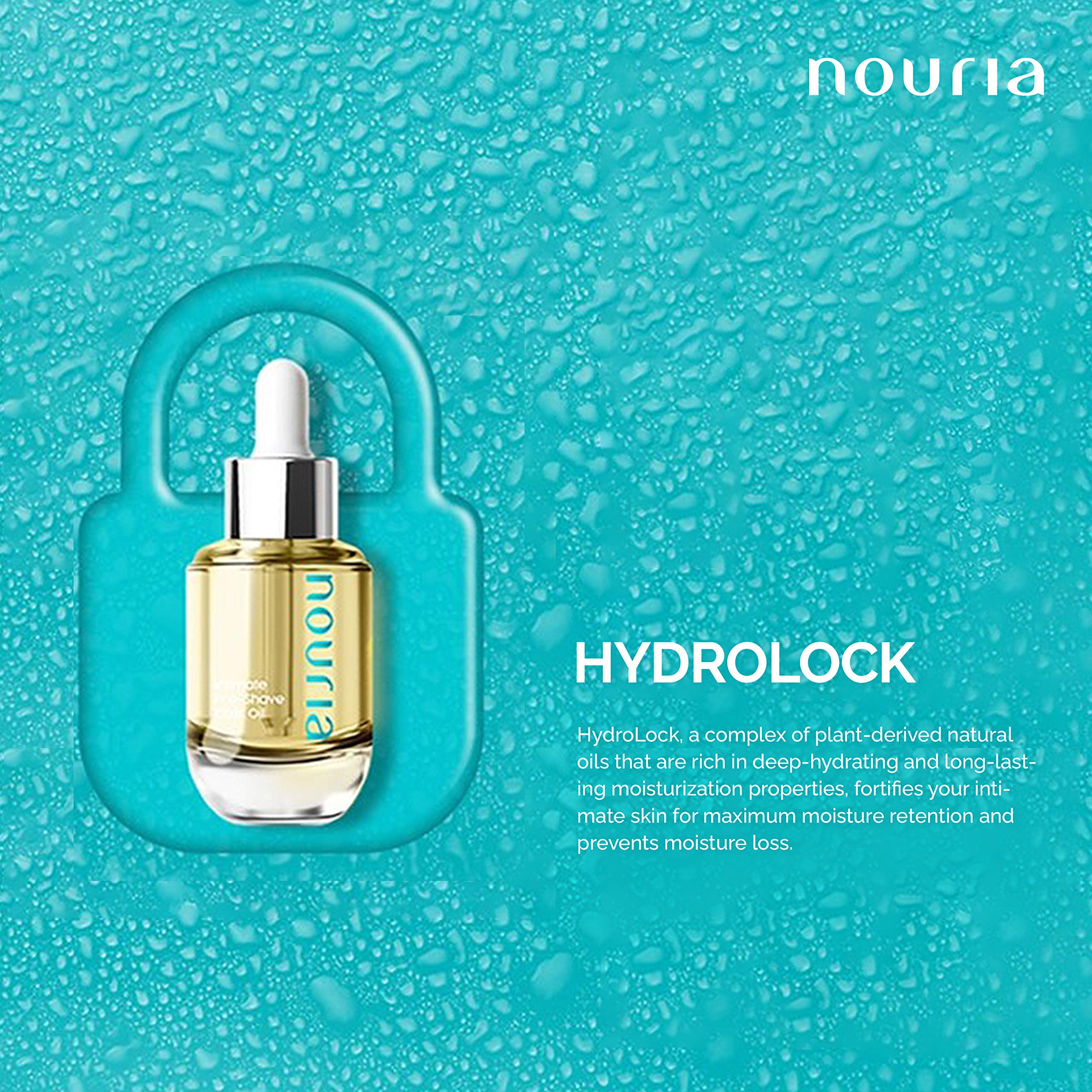 Coochy Plus Hydrolock Moisturizing+ 3-Steps Kit Intimate Shave Gift Set: Nouria Pre-Shave Elixir Oil + Coochy Plus Shave Cream C