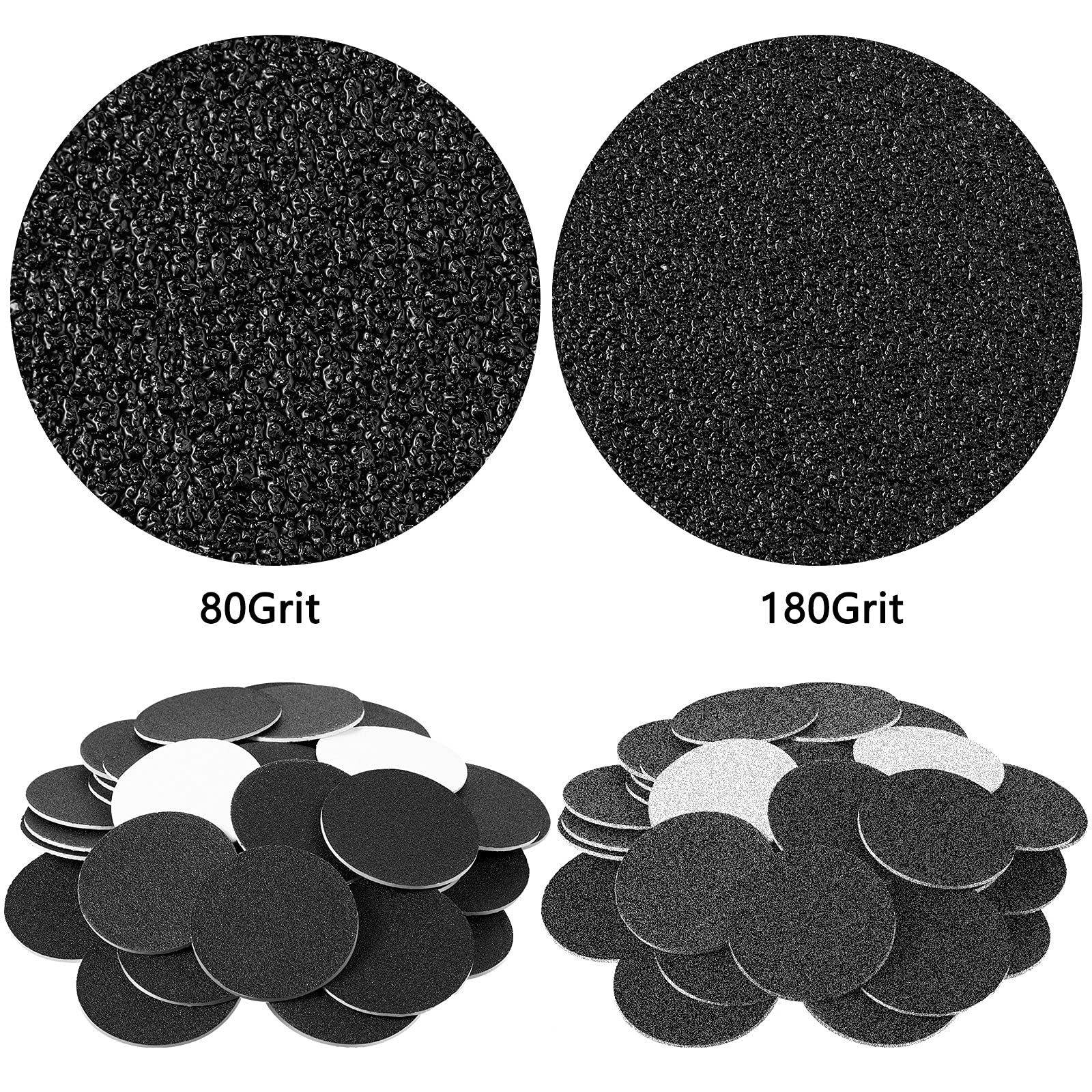 Maitys 120 Pcs Replaceable Sandpaper Discs Tip 2 Toe Refill Disks Replacement Sandpaper Pad Discs Foot File Disc Callus Disks fo