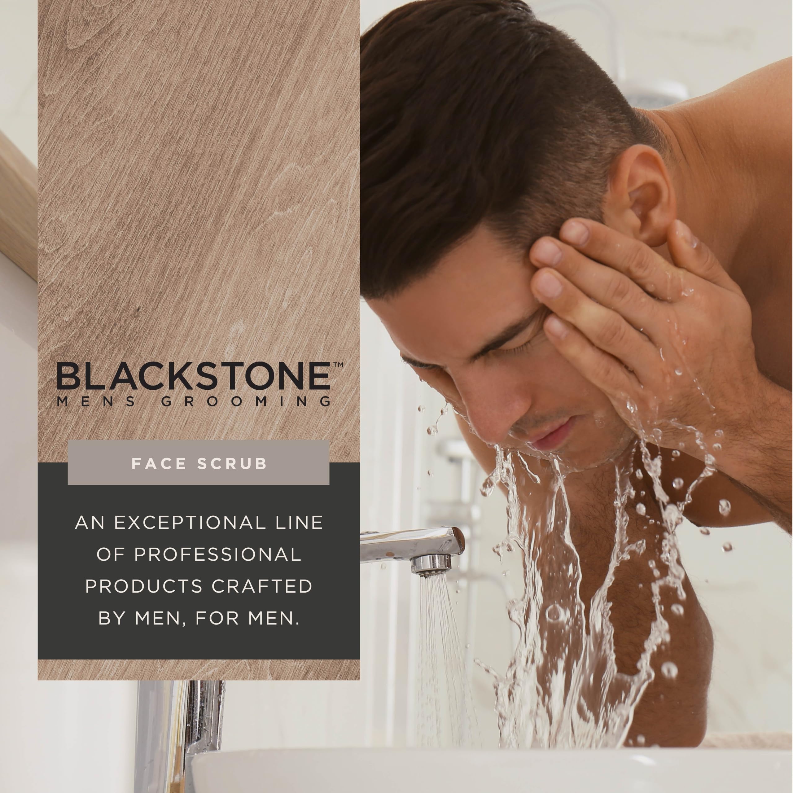 Blackstone Men'S Grooming 2-In-1 Facial Scrub & Shave Gel With Hyaluronic Acid And Peppermint - Cleanse & Exfoliate | Hydrates S