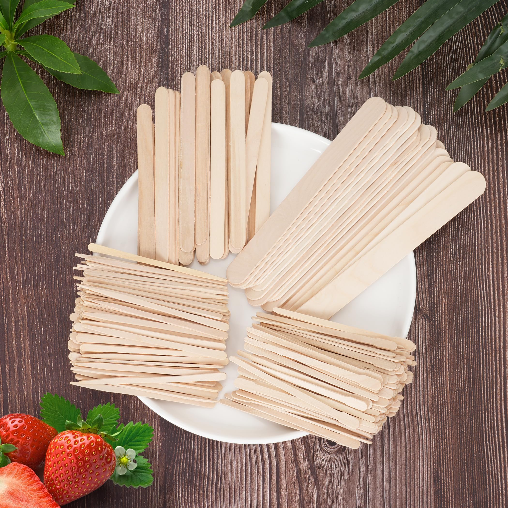 1000Pcs Waxing Sticks - 4 Style Assorted Wood Wax Sticks For Body Face Hair Removal, Eyebrow Lip Nose Small Waxing Applicator St