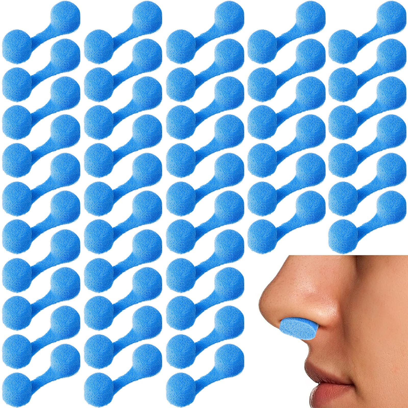 Tondiamo 100 Pieces Nose Plug Filter Disposable Nose Dust Filters Nostril Filters Spray Nose Filter Sponge Nose Plugs for Women 
