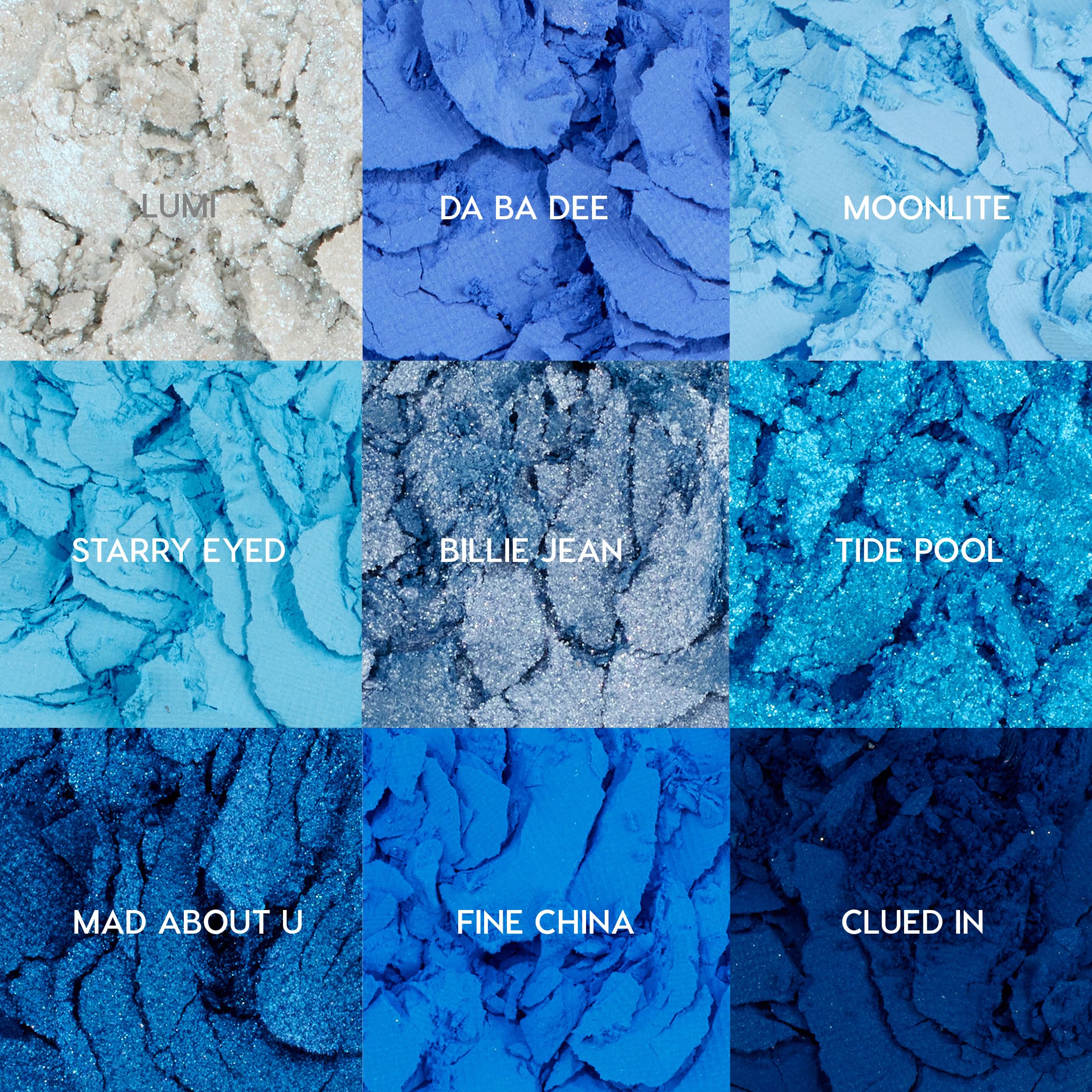 Colourpop Blue Moon Shadow Palette - Monochromatic Blue Shadow Palette With Matte, Metallic And Duochrome Finishes - High-Pigmen