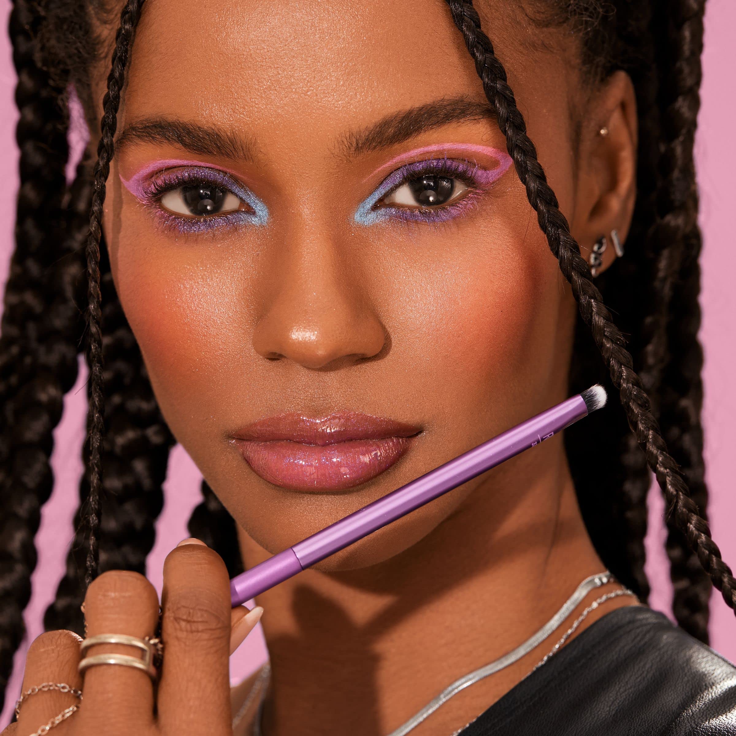 Real Techniques Everyday Eye Essentials Makeup Brush Set, Eye Brushes For Liner, Eyeshadow, Brows, & Lashes, Travel, Friendly, S