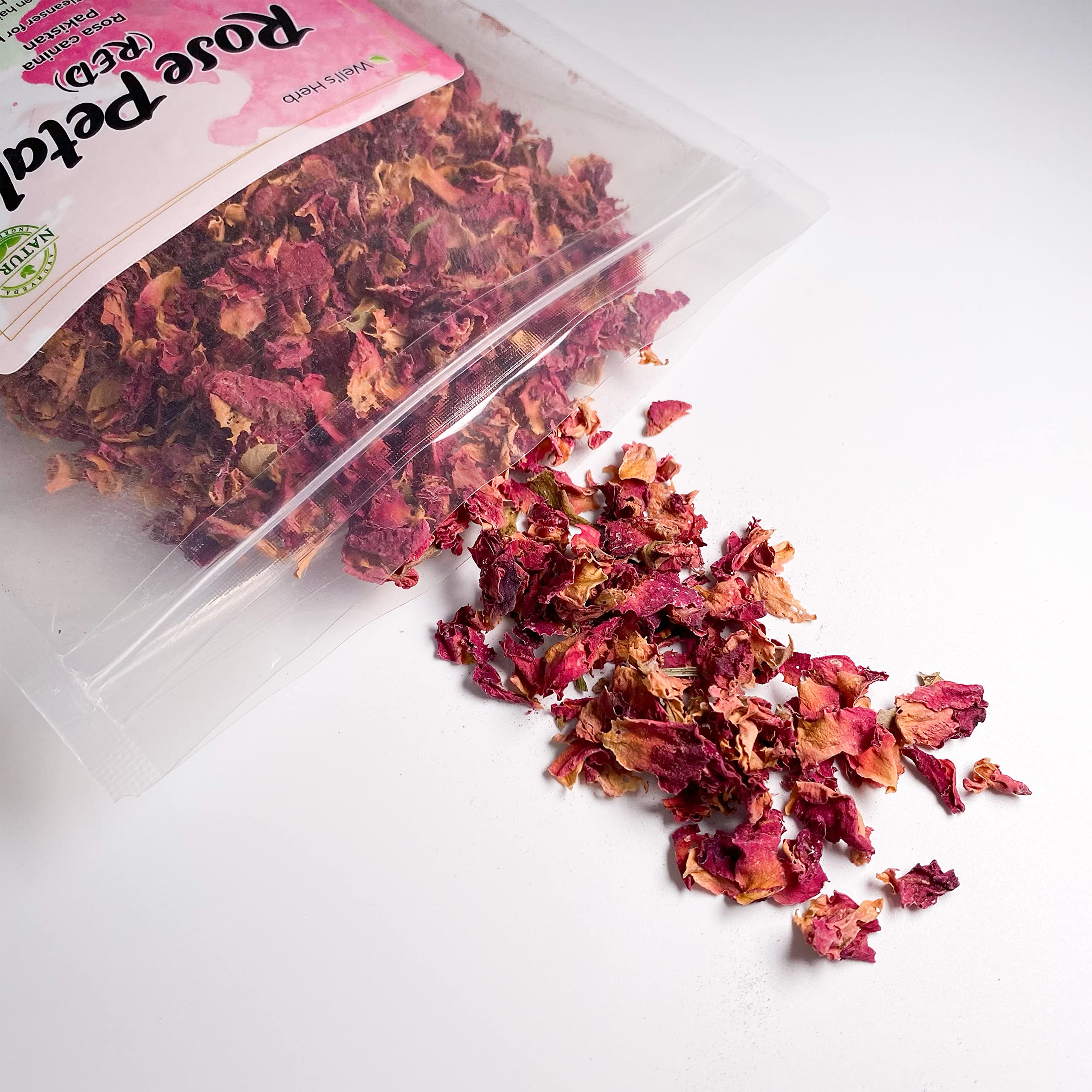 Well'S Herb Dried Rose Petals | 1 Oz. | 100% Natural | Perfect For Herbal-Infused Hair Oil | For Hair & Skin Oil Diy | Rose Peta