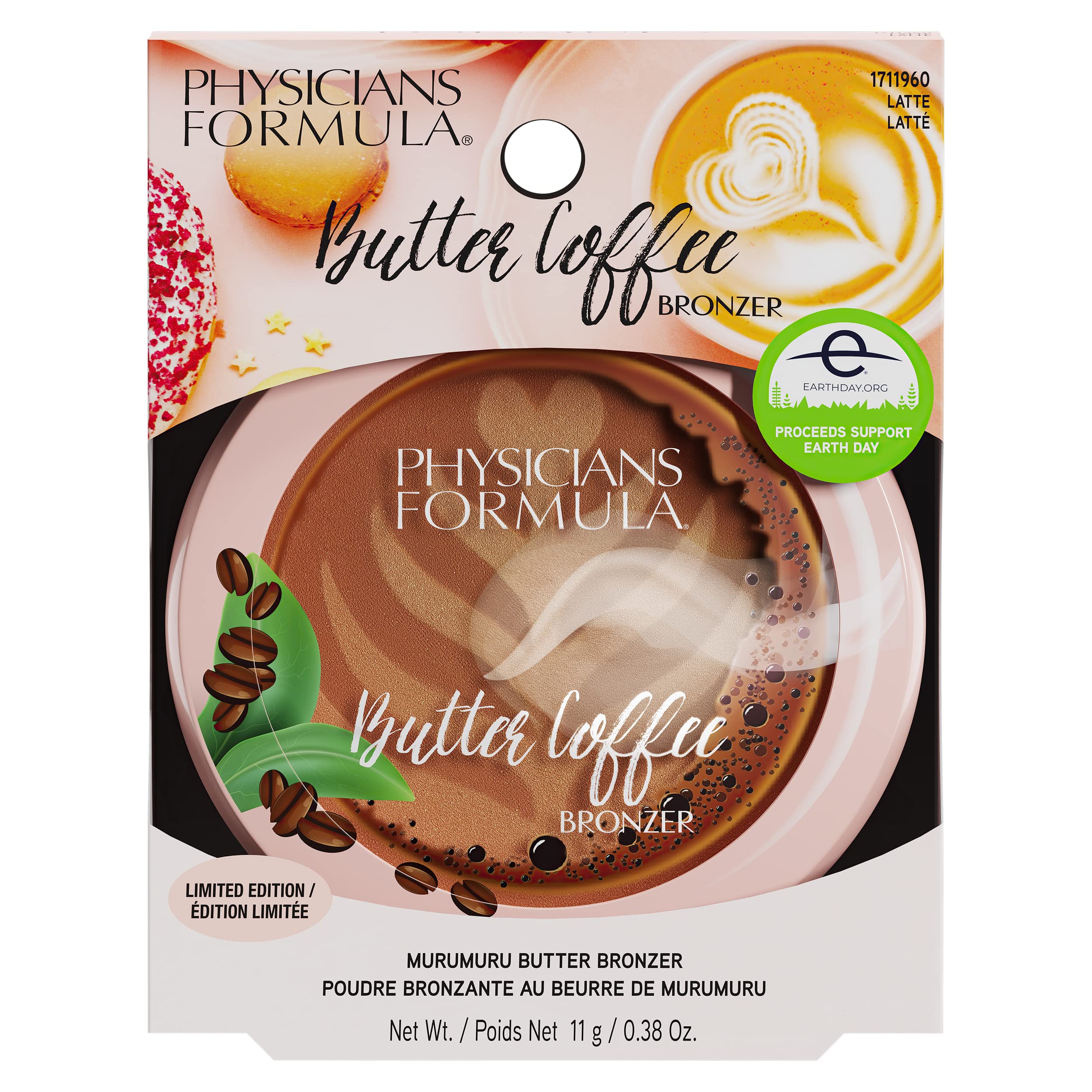 Physicians Formula Murumuru Butter Cheat Day Donut Bronzer, Lightweight, Cruelty-Free, For Sensitive Skin, Dark Shimmer Cream Br
