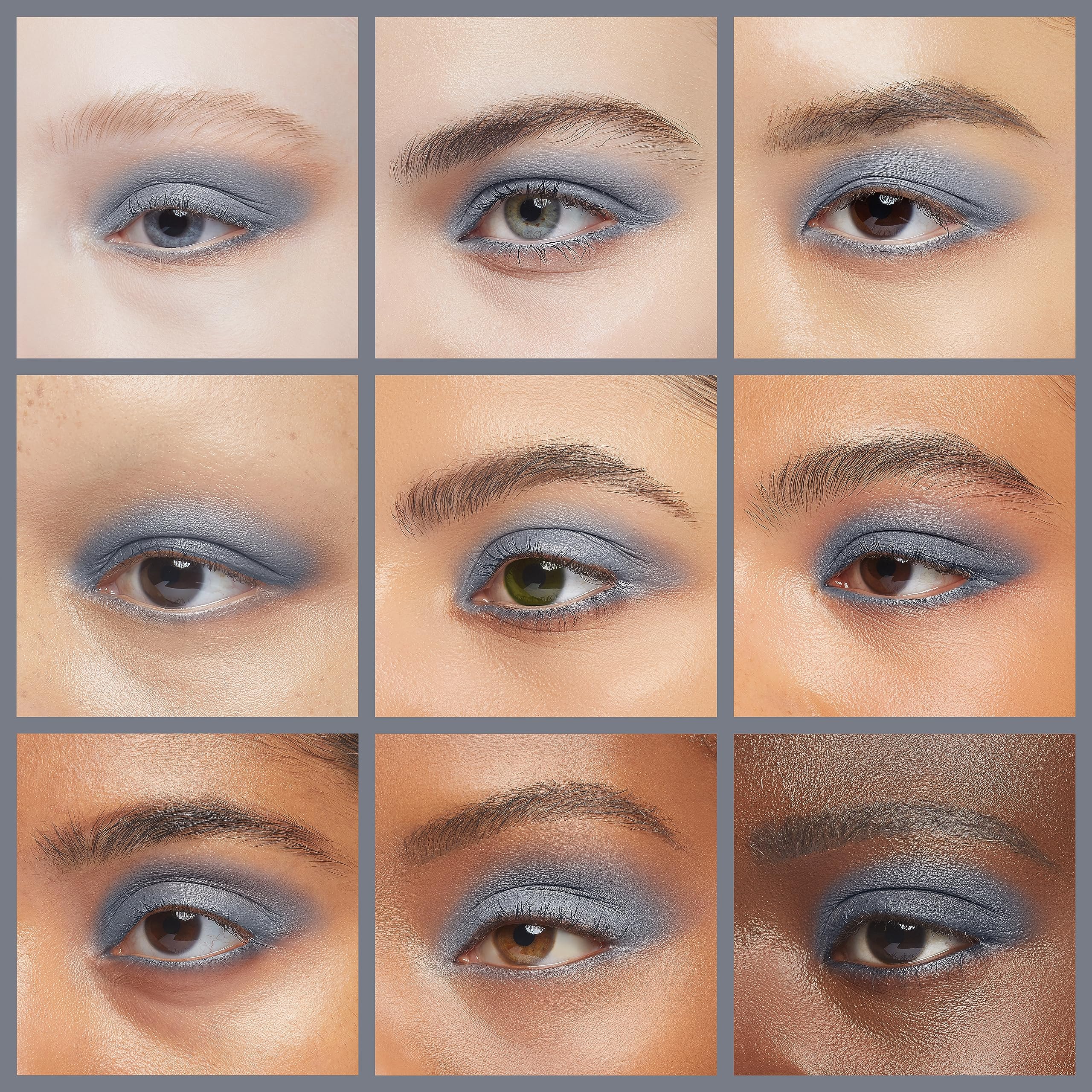 Pure Ziva Navy Blue Grey Gray Silver Matte Opaque Vegan Pressed Powder Single Eyeshadow; Talc, Paraben & Cruelty Free