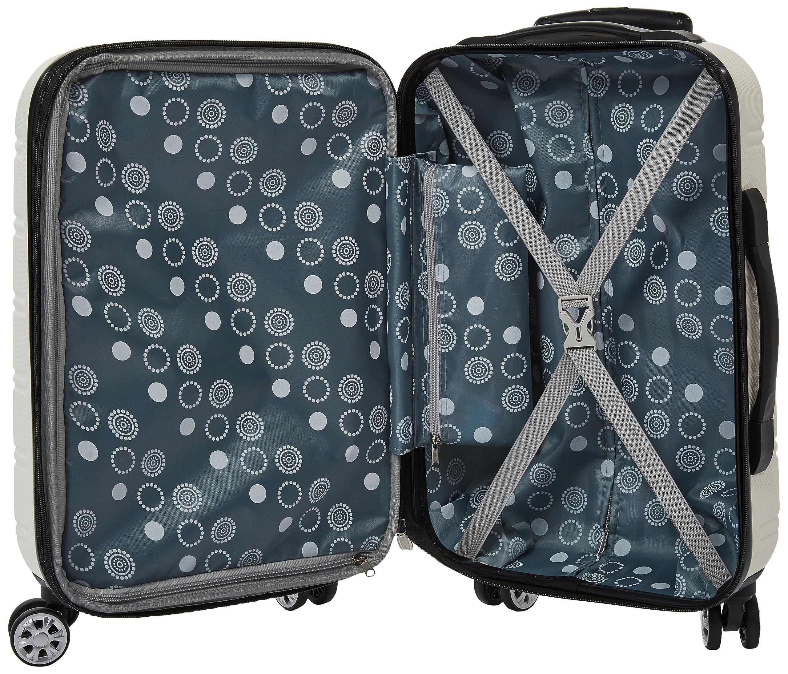 20 Inch , 28 Inch  2Pc Expandable Abs Spinner Set - White
