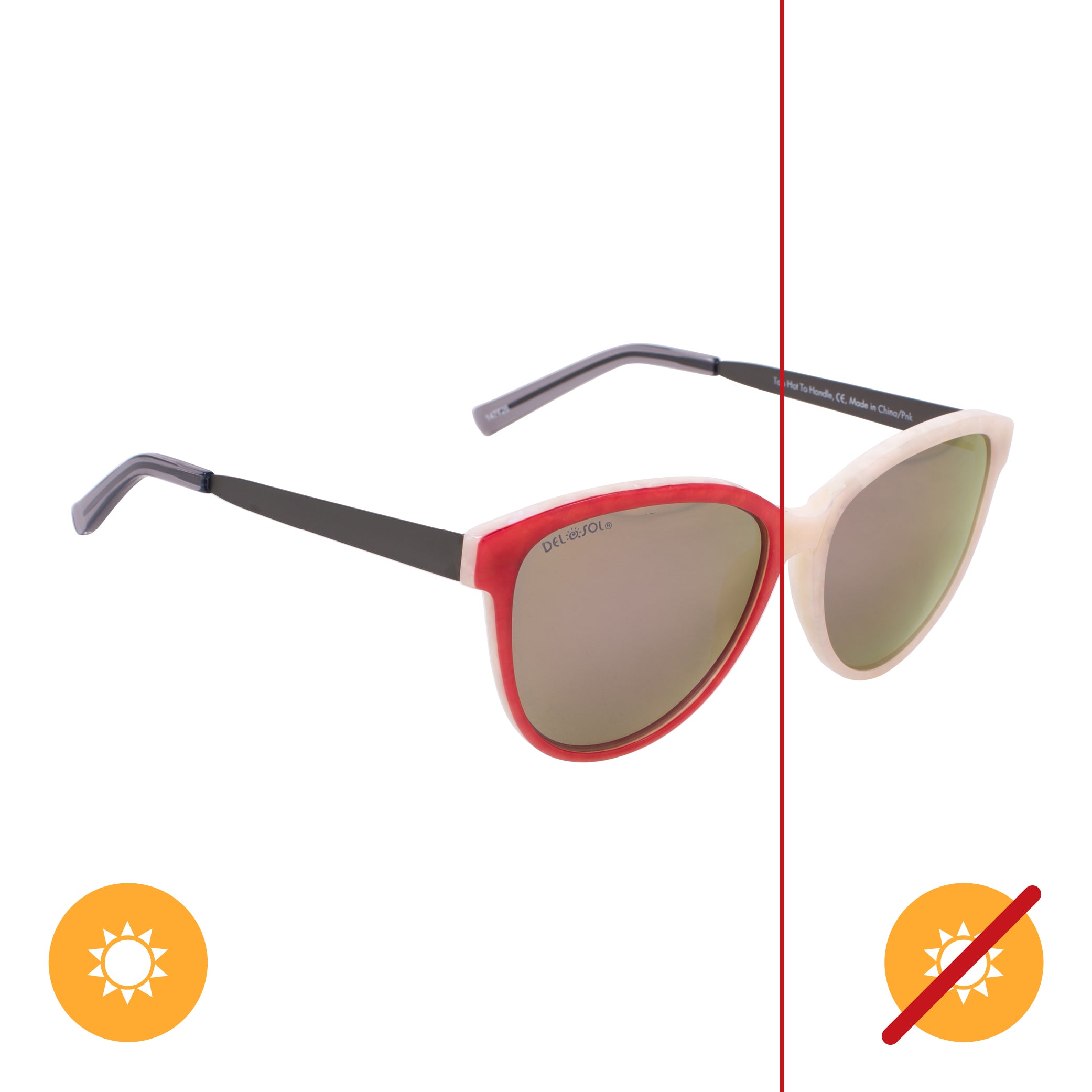 Solize Too Hot To Handle - Pearl To Pink By Delsol For Unisex - 1 Pc Sunglasses