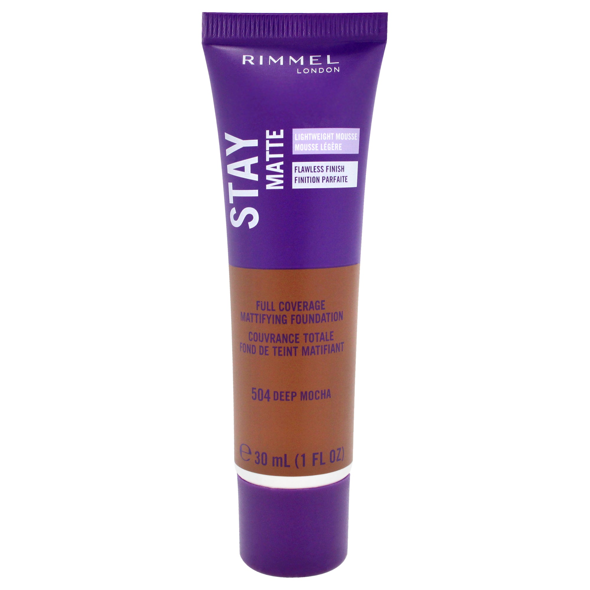 Stay Matte Lightweight Foundation - 504 Deep Mocha By Rimmel London For Women - 1 Oz Foundation