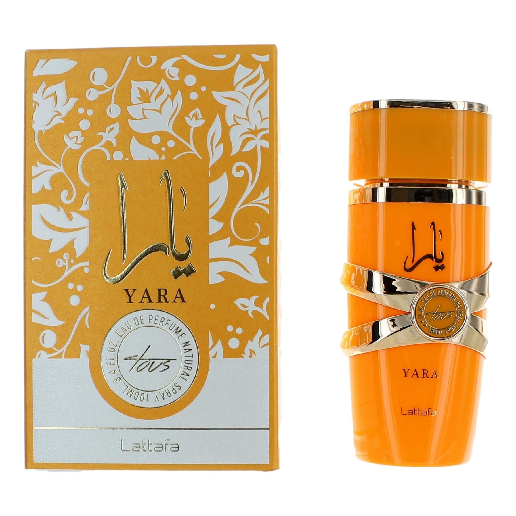 Lattafa Yara Tous Eau de Parfum for Women - Tropical Fruity Floral Vanilla, 3.4 Fl Oz - Long-Lasting Fragrance